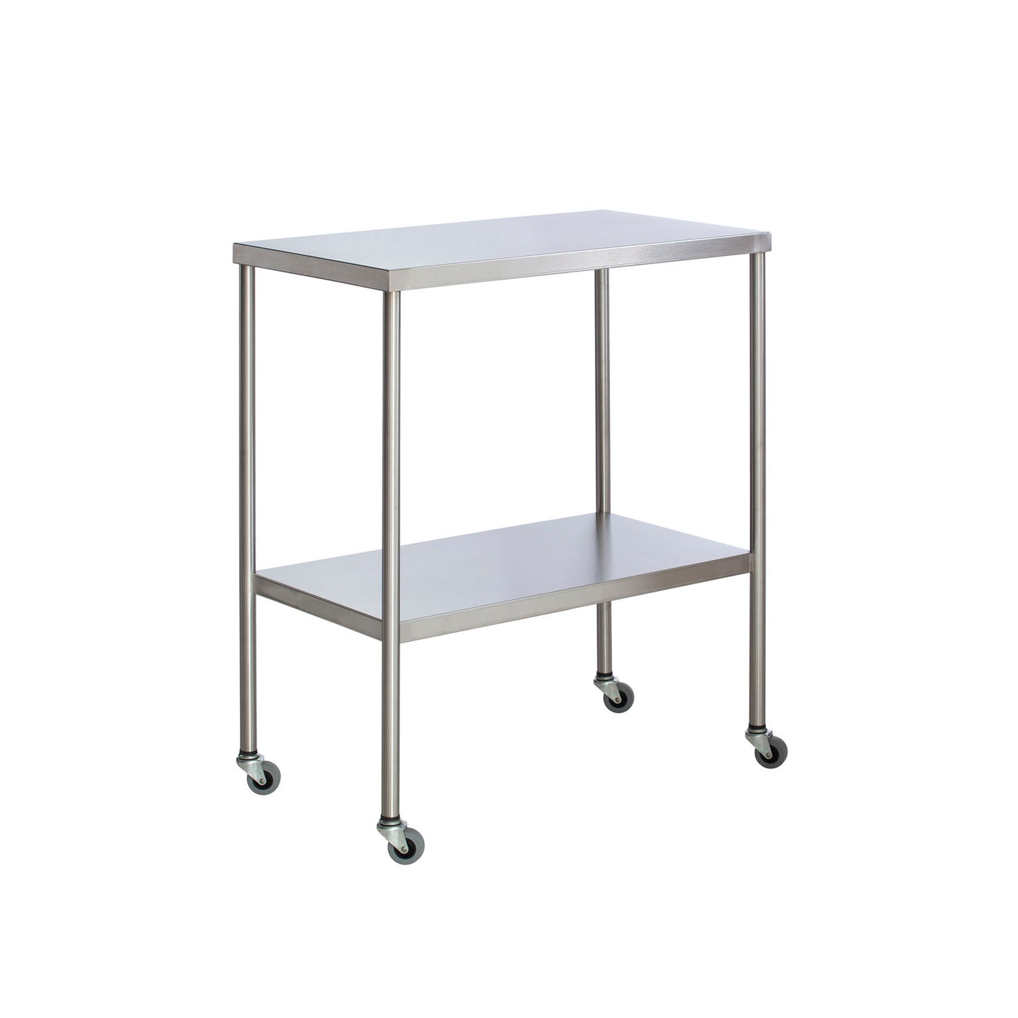 Instrument Table with Shelf, Stainless Steel, 18" x 33" (DROP SHIP ONLY)