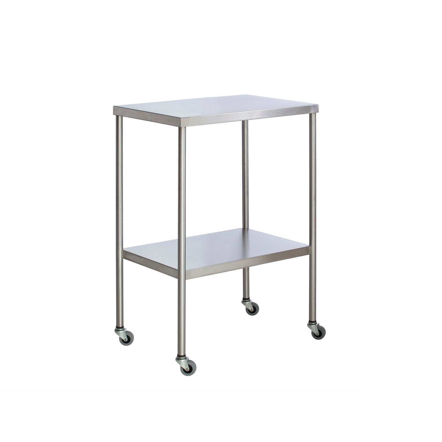 Instrument Table with Shelf, Stainless Steel, 16" x 20" (DROP SHIP ONLY)