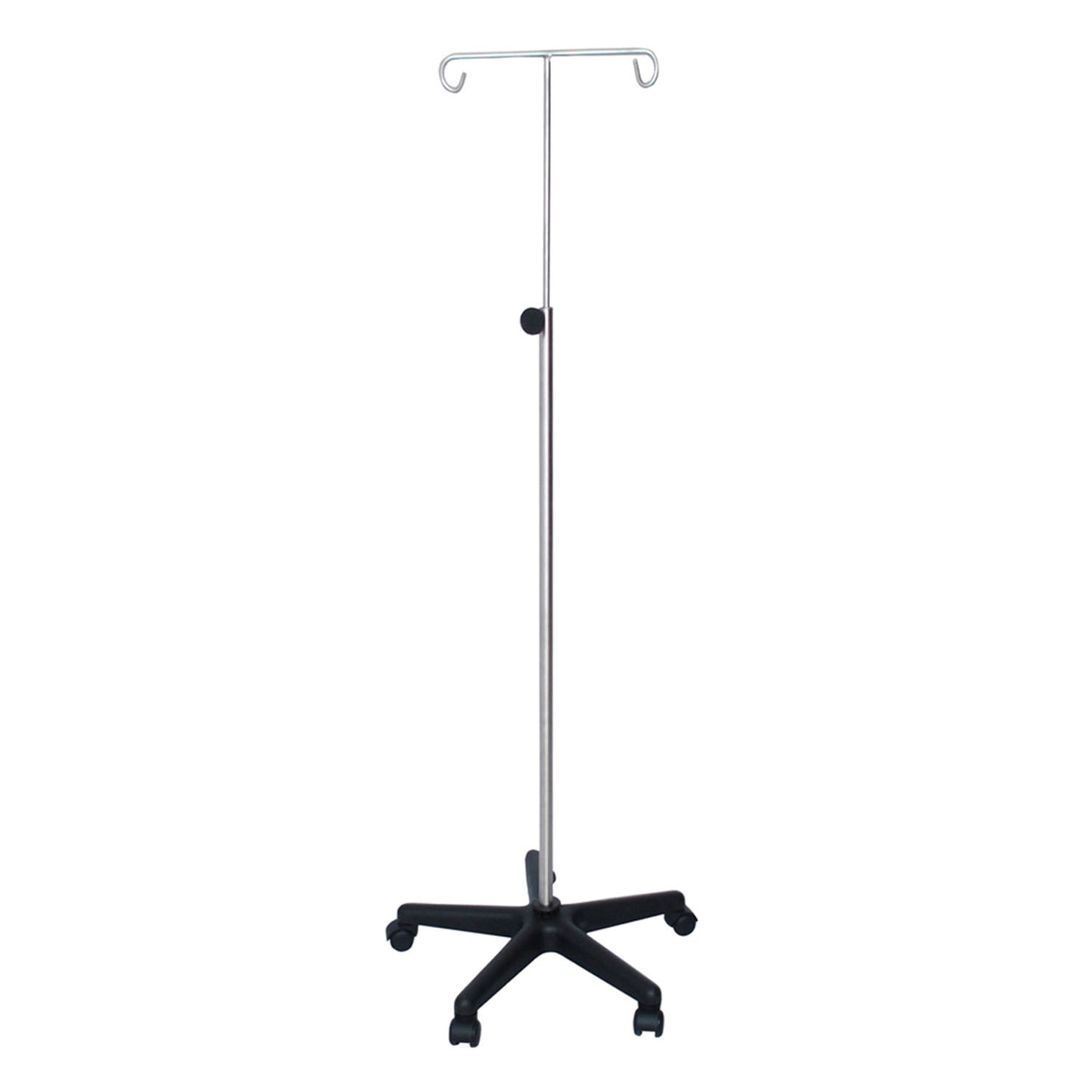 I.V. Stand, Stainless Steel, 2-Hook, Hand Wheel (DROP SHIP ONLY)