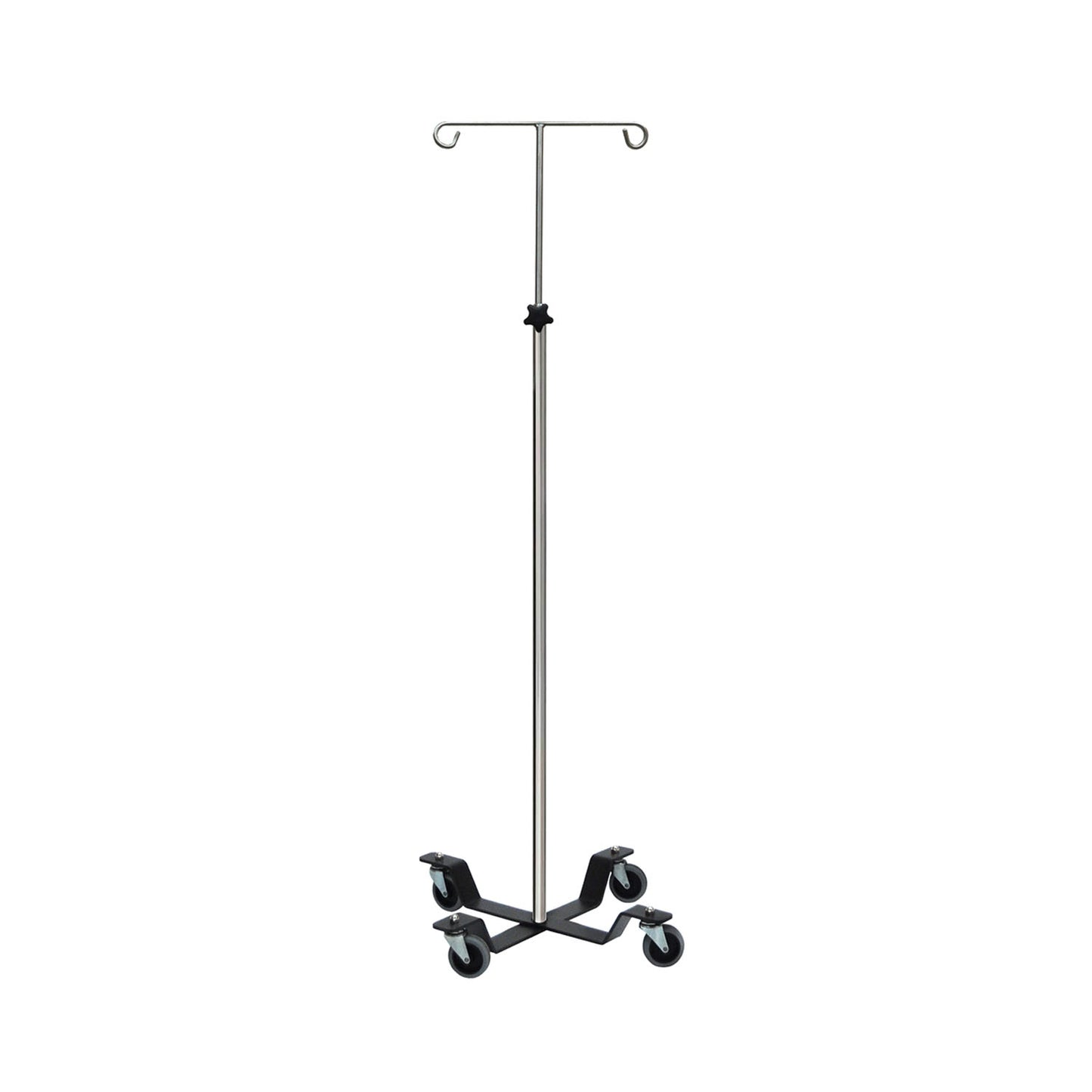 I.V. Pole, Infusion Pump, 2-Hook, Stainless Steel (DROP SHIP ONLY)