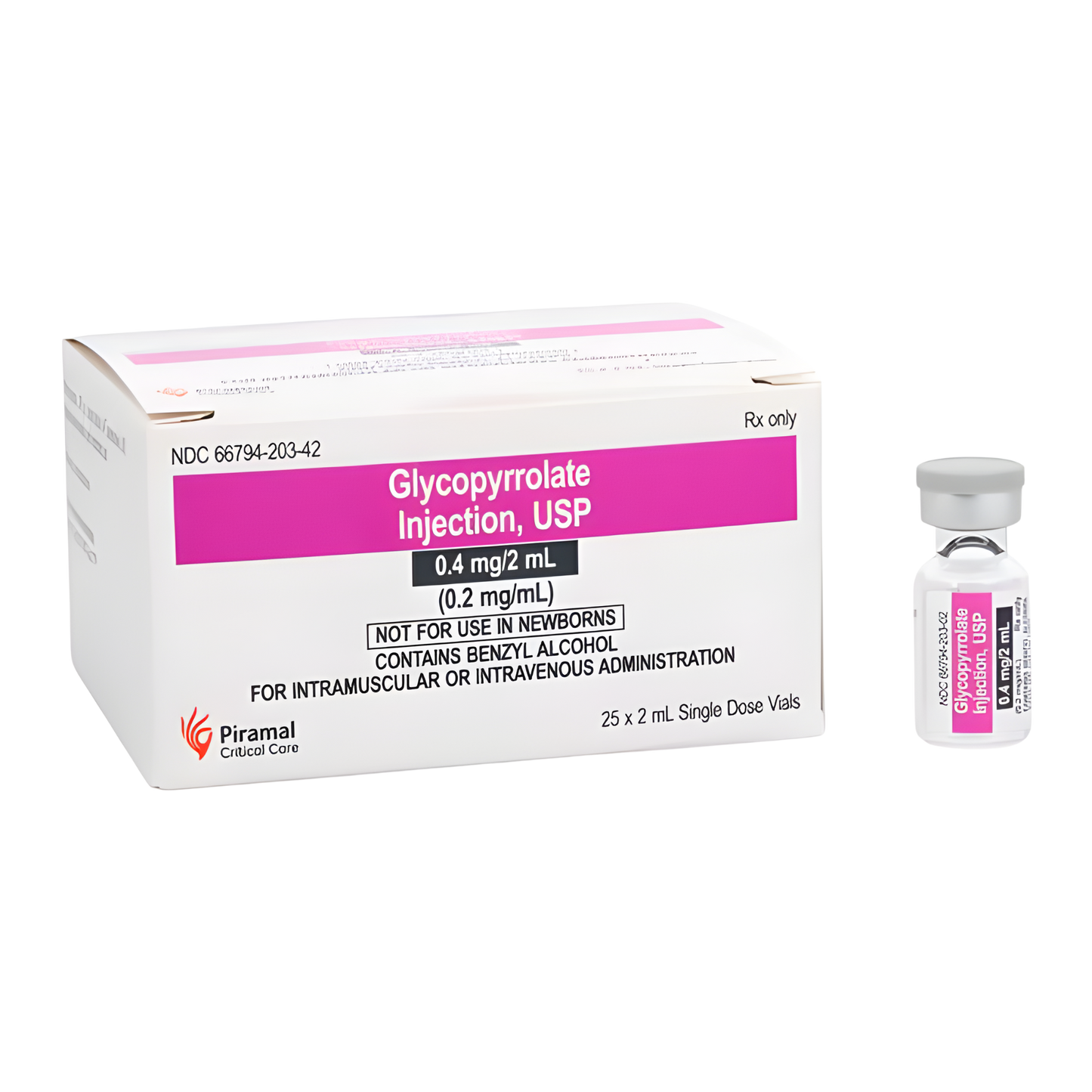 Glycopyrrolate Injection 0.2mg/mL SDV 2mL 25/Bx (66794020342)