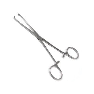 Merit Allis Tissue Forceps, 6", 4 x 5 Teeth, Straight, Finger Rings with Ratchet, Stainless Steel, Reusable, Non-Sterile (DROP SHIP ONLY)