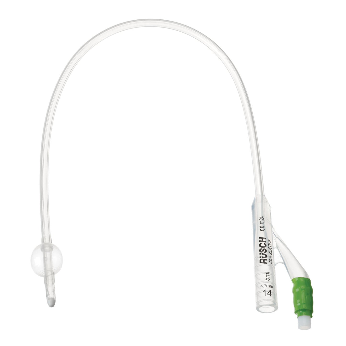 2-Way Foley Catheter, 5cc Balloon, 100% Silicone, Sterile, 14FR, 10/bx (on contract) (Continental US Only)