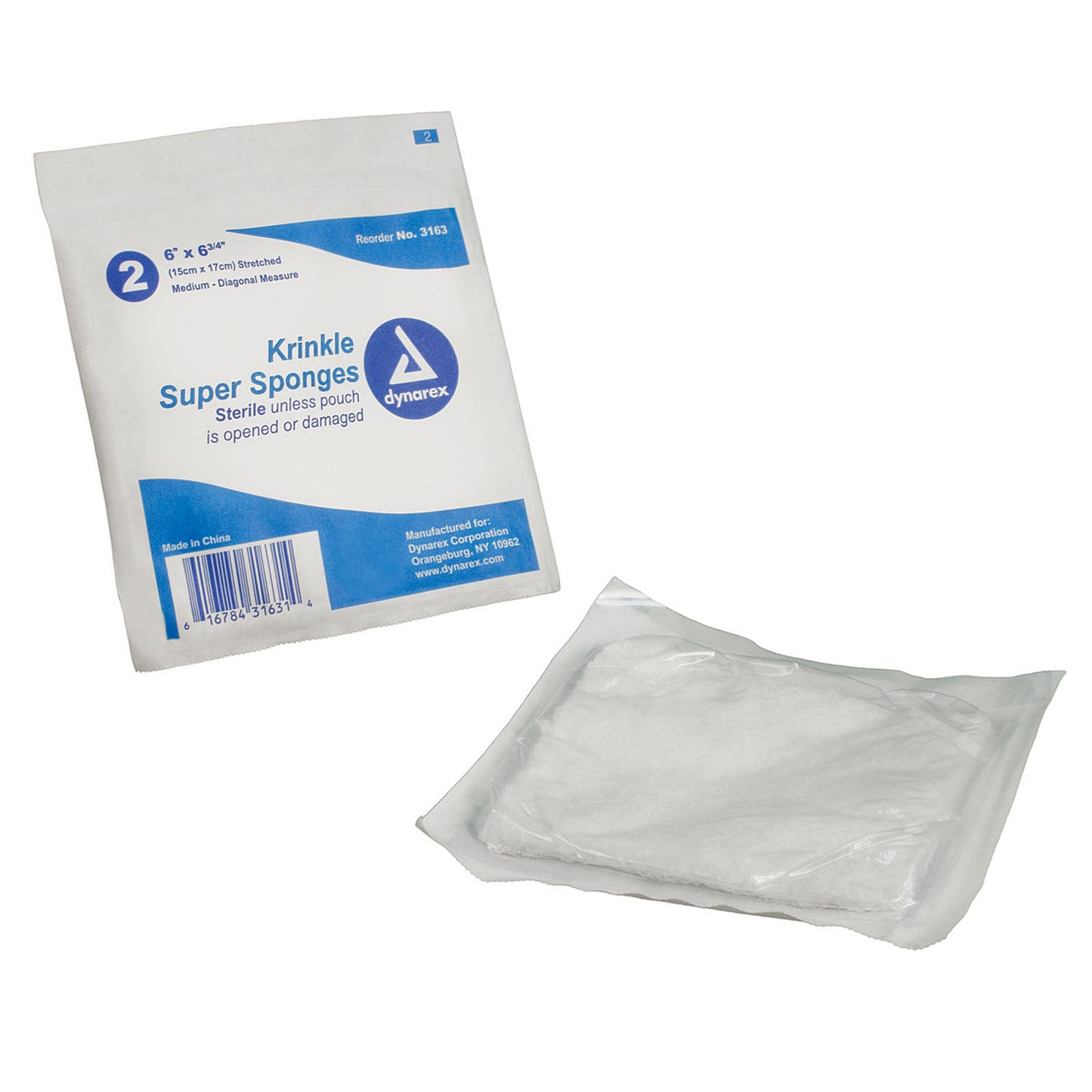 Sponge, 6" x 6_", 2/pk, 20 pk/tray, 12 trays/cs