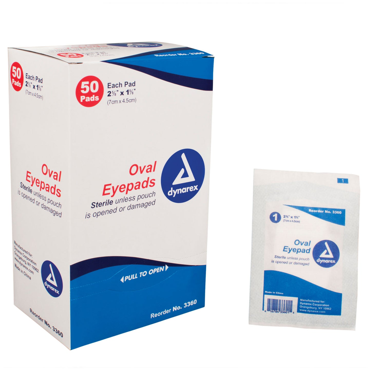 Eye Pad, 2 5/8" x 1 5/8", Sterile Bulk Pack, 1000/cs (Products cannot be sold on Amazon.com or any other 3rd party site)