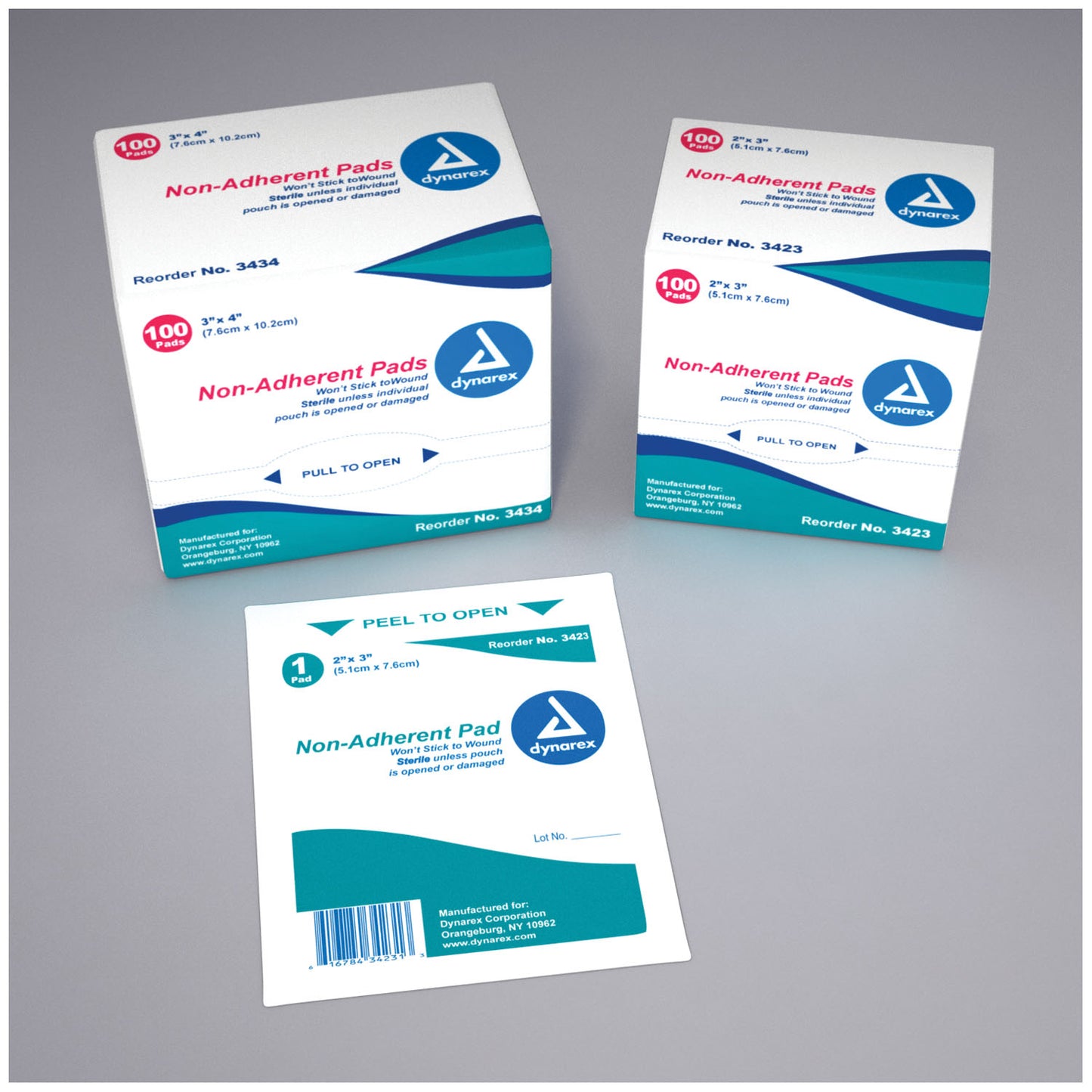 Non-Adherent Pad, 3" x 8", 50/bx, 12 bx/cs (Products cannot be sold on Amazon.com or any other 3rd party site)