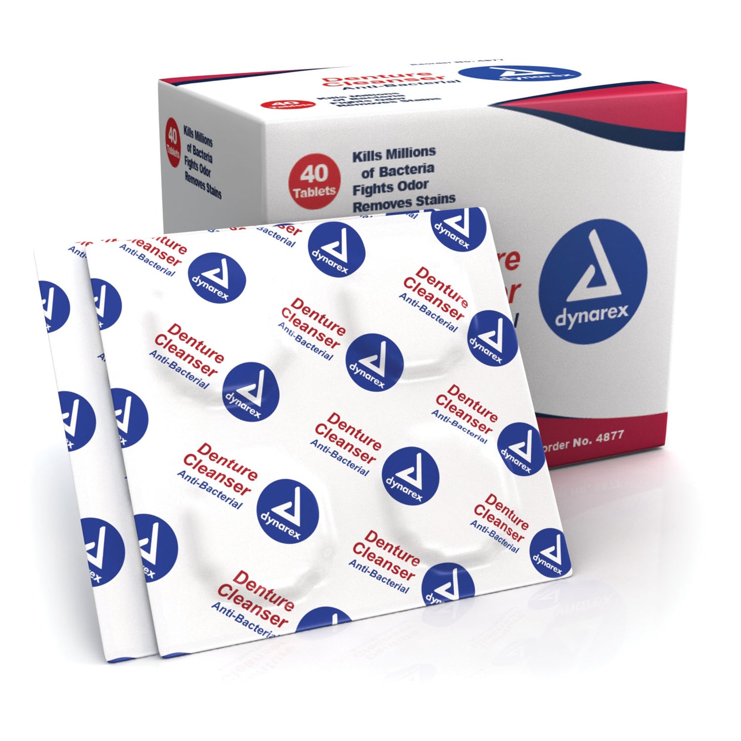 Denture Tablets, Antibacterial, 40/bx, 24 bx/cs