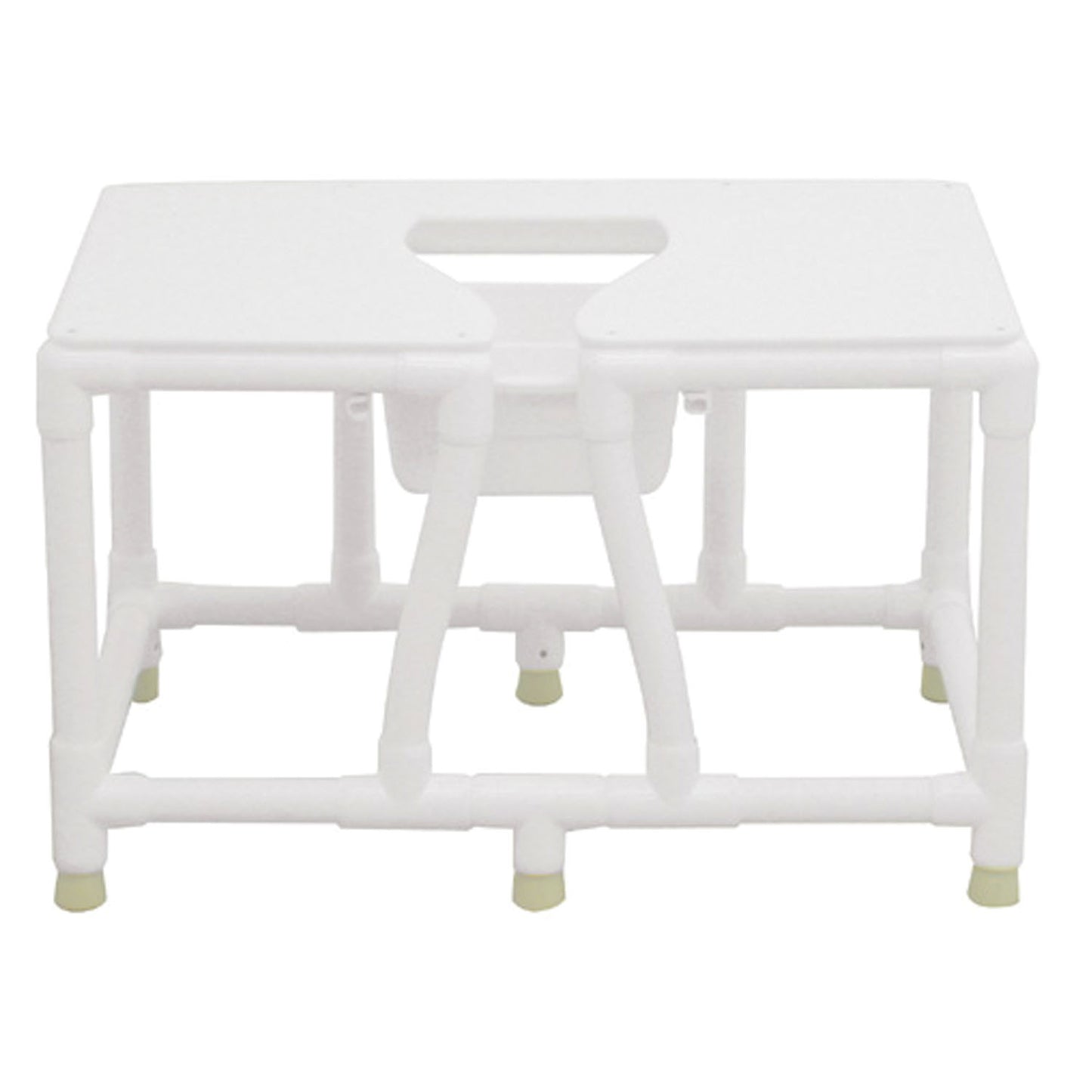 Bariatric Bedside Commode, Full Support Seat, Commode Opening, 30" Useable Space, No Back & No Pail, 700 lbs Weight Capacity, Commode Pail