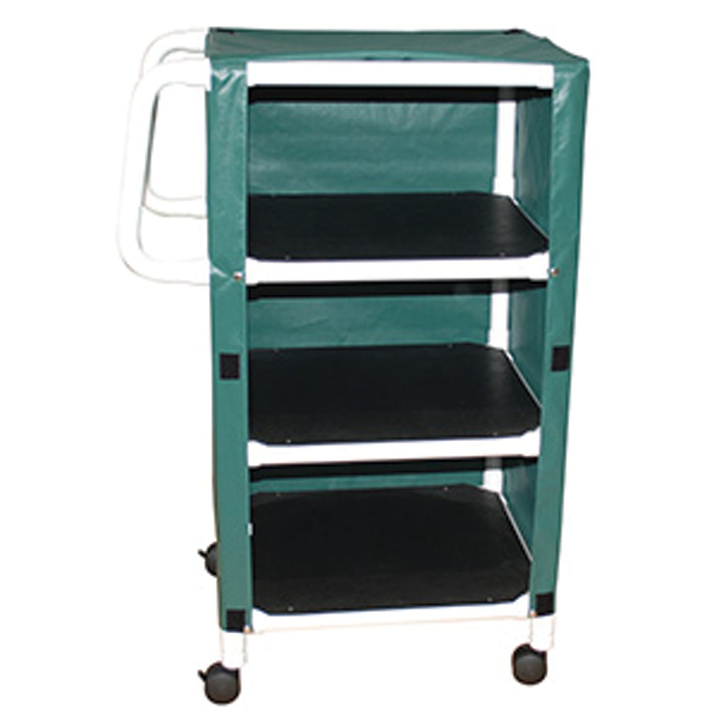Linen Cart, 3-Shelf, Mesh or Solid Vinyl Cover