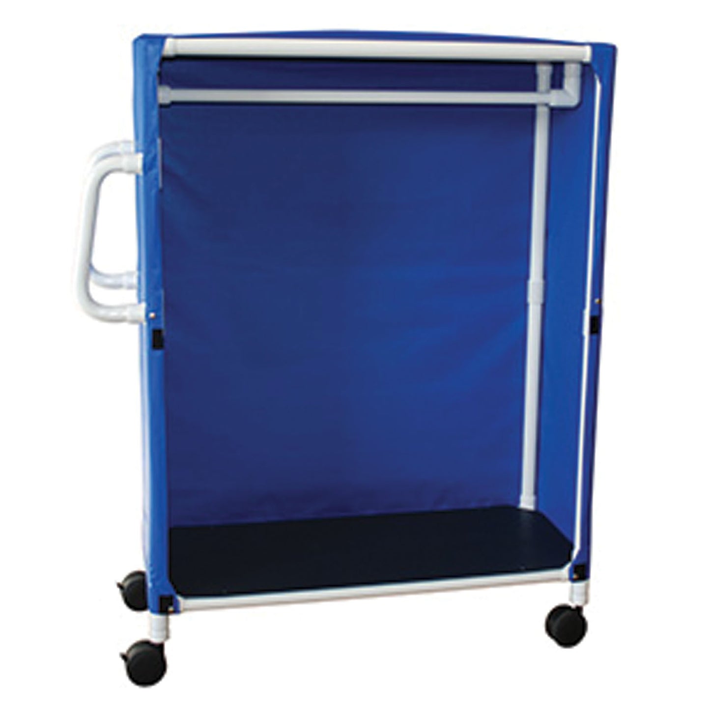 Linen Hanging Cart, 1-Shelf, Mesh or Solid Vinyl Cover, 3" Casters