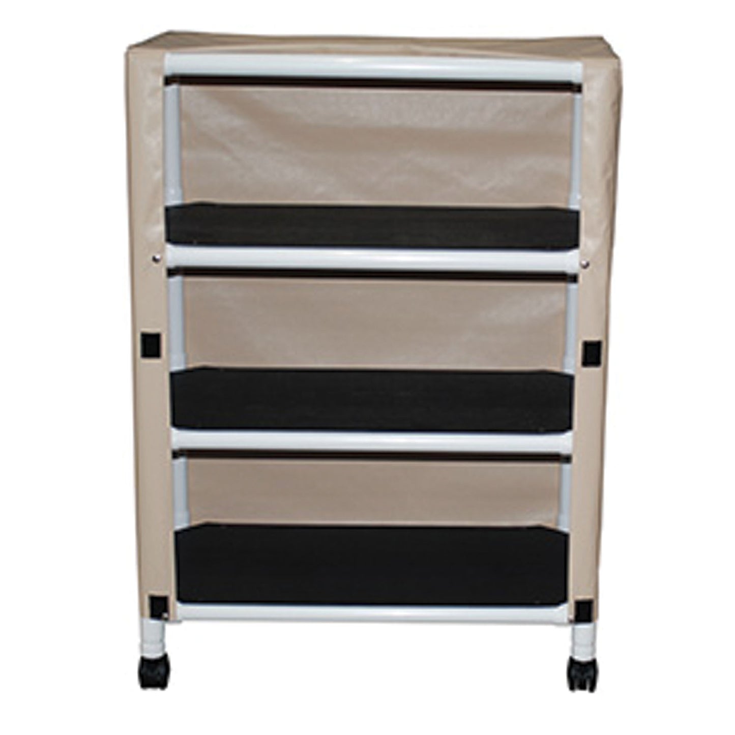 Echo 3-Shelf Utility/ Linen Cart, Mesh or Solid Vinyl Cover, Shelf size 20" x 32", 50 lbs per Shelf