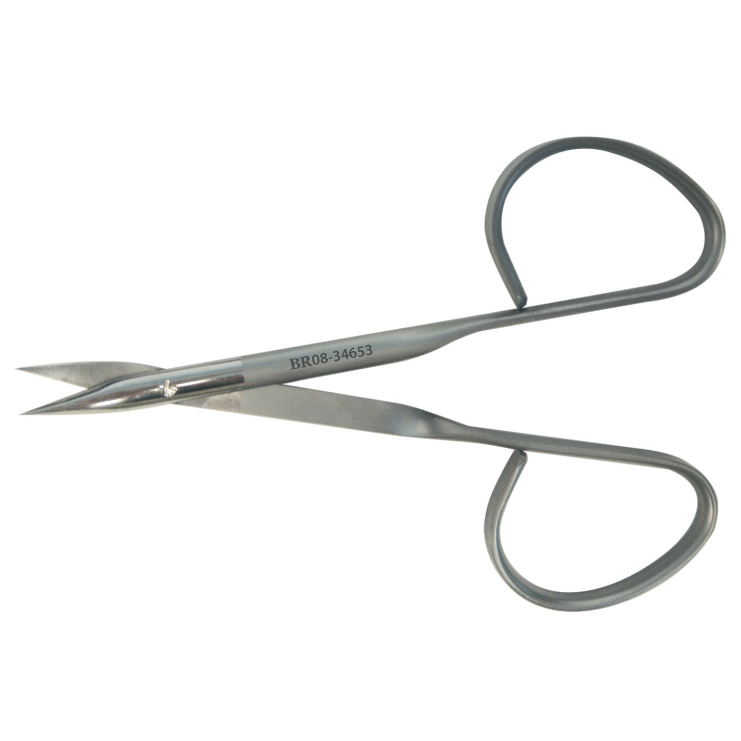 Gradle Eye Suture Scissor, Ribbon Handle, Slightly Curved, Sharp, 3_"