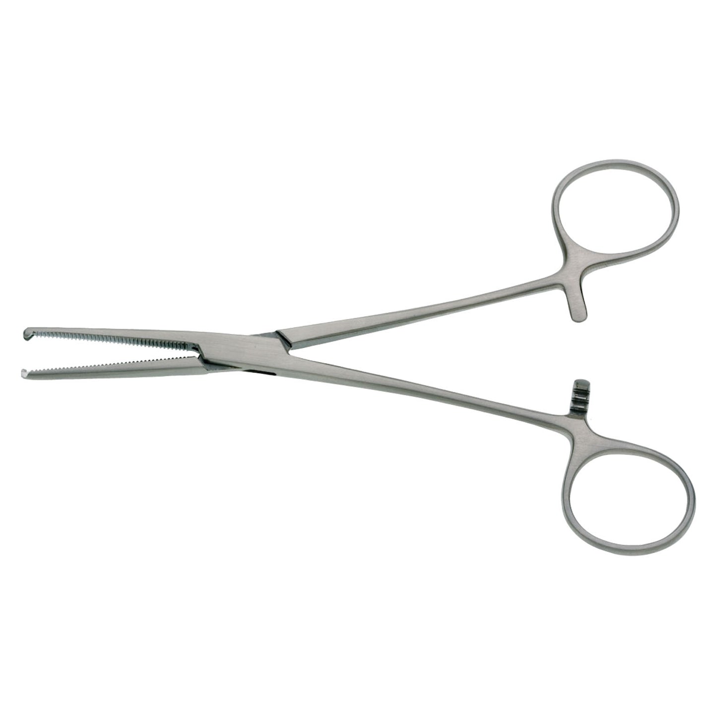 Rochester-Oschner Hemostatic Forcep, 1x2 Teeth, Curved, 8"