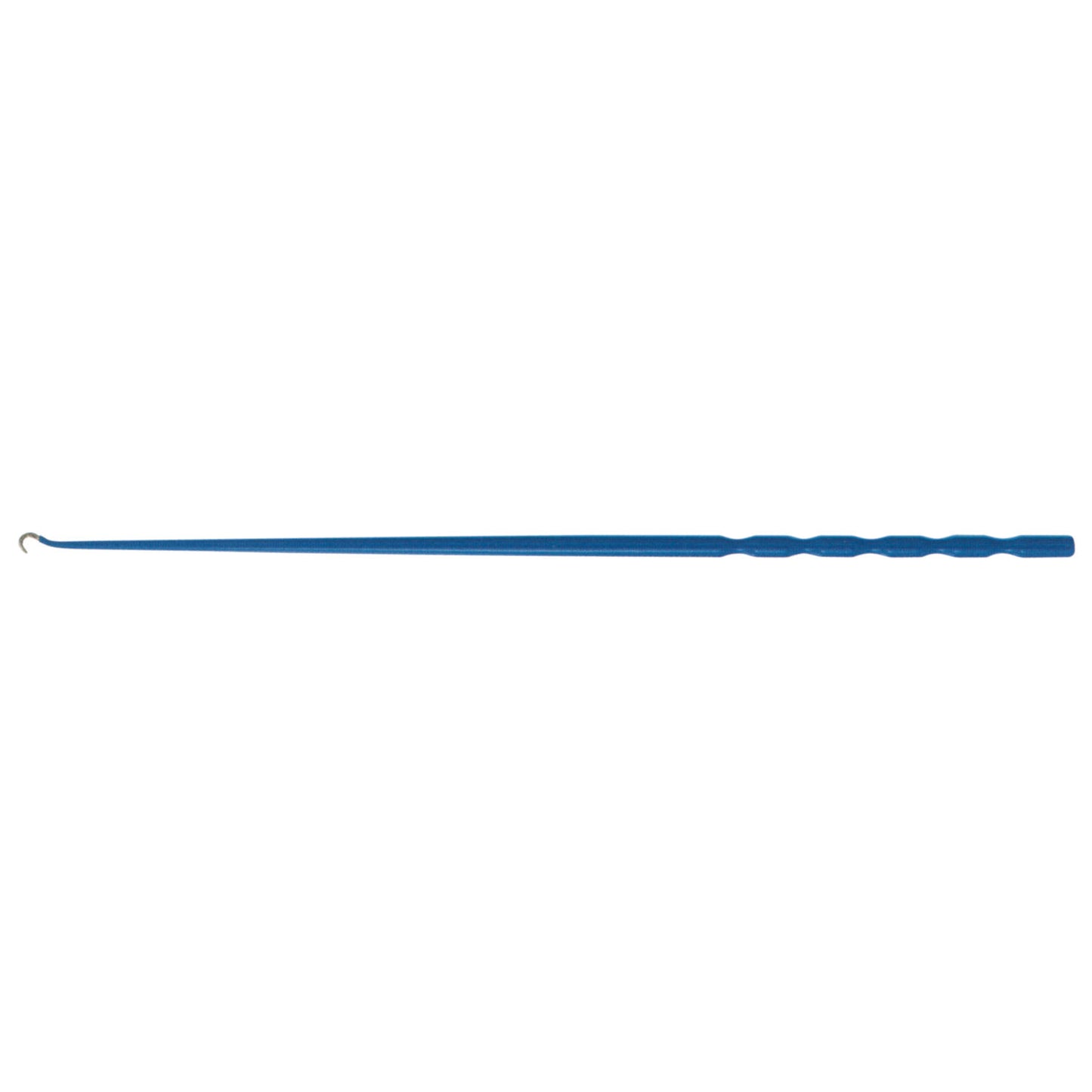 Iris Hook, Slightly Angled, 4mm Hook with Exposed Tip, Insulated Blue Coating For Electrosurgery, 10"