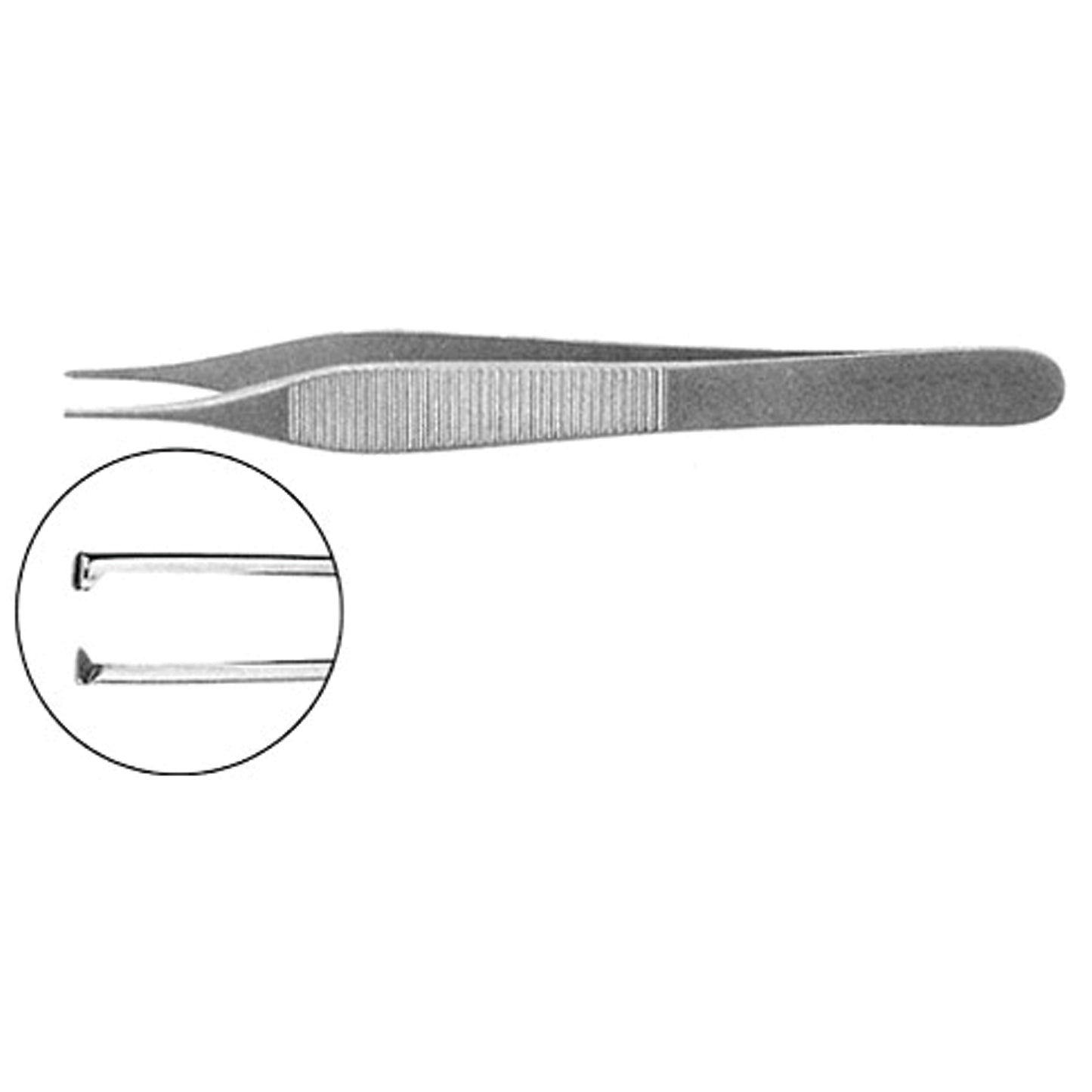 Tissue Forceps, Standard Pattern, 1x2 Teeth, 4_"