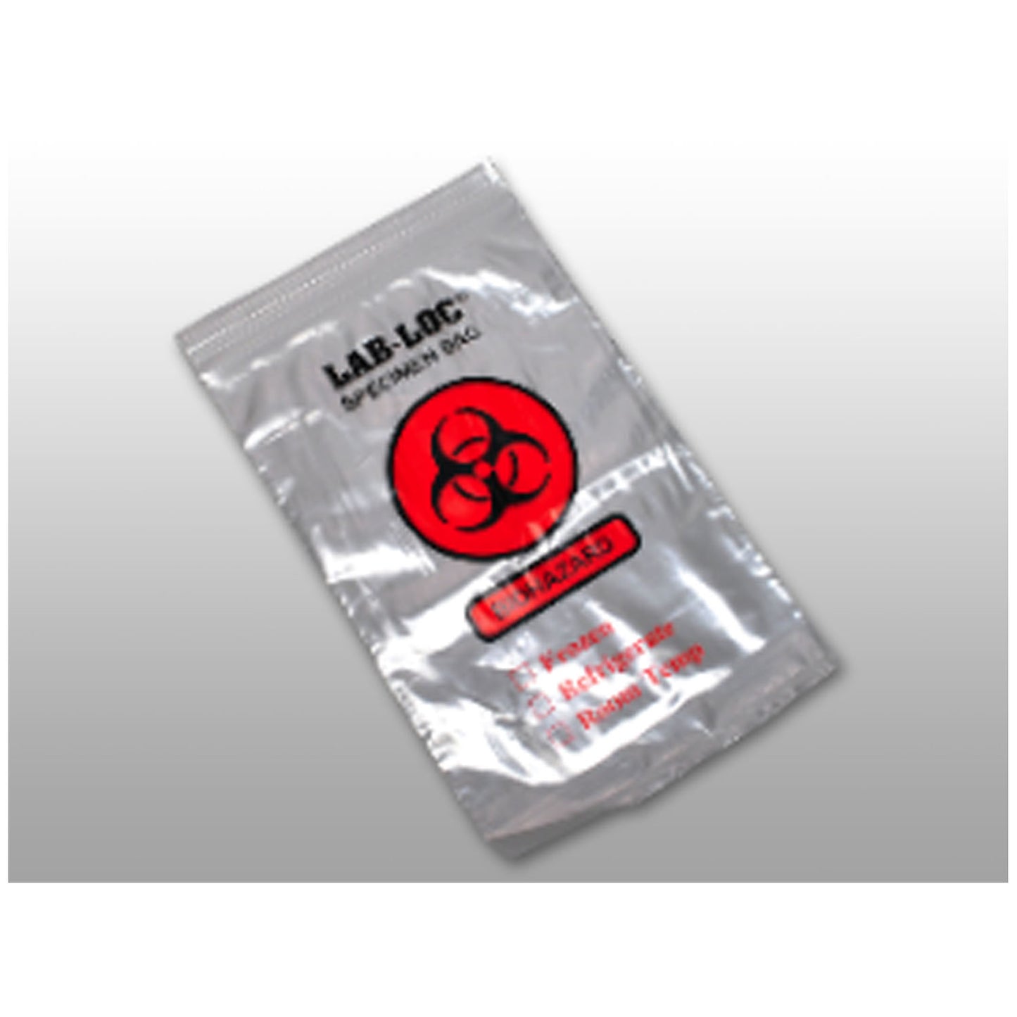 Specimen Transfer Bag, Clear, Biohazard Print, 2 mil, 3" x 6", 100 bg/pk, 10 pk/cs