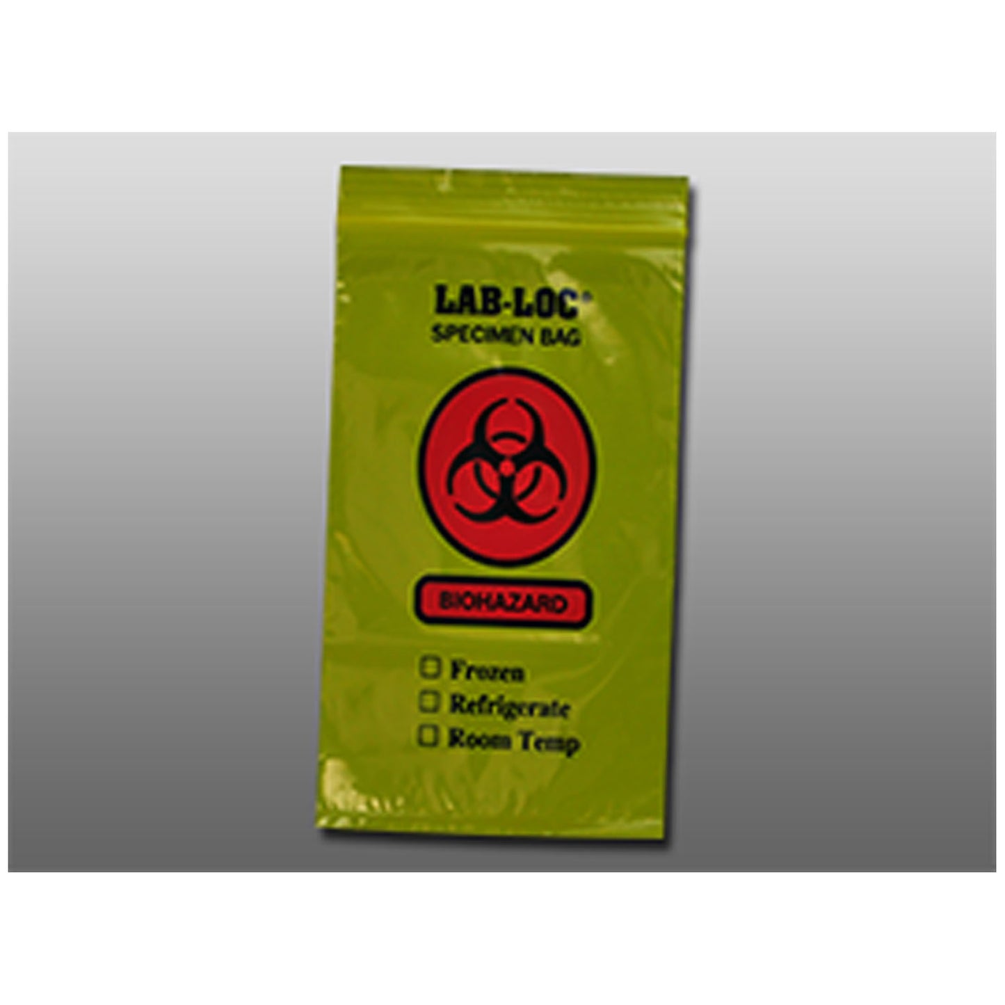 3-Wall Specimen Transfer Bag, Reclosable, Biohazard, Yellow Tint, 2 mil, 6" x 9", 1000/cs