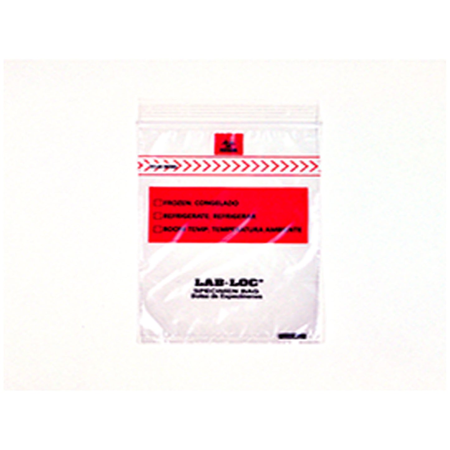 Specimen Bag, Seal-N-Rip, Removable Biohazard Symbol, Zipper Closure, 3-Wall, Clear, 1.75 mil, 4" x 6", 100 bg/pk, 10 pk/cs