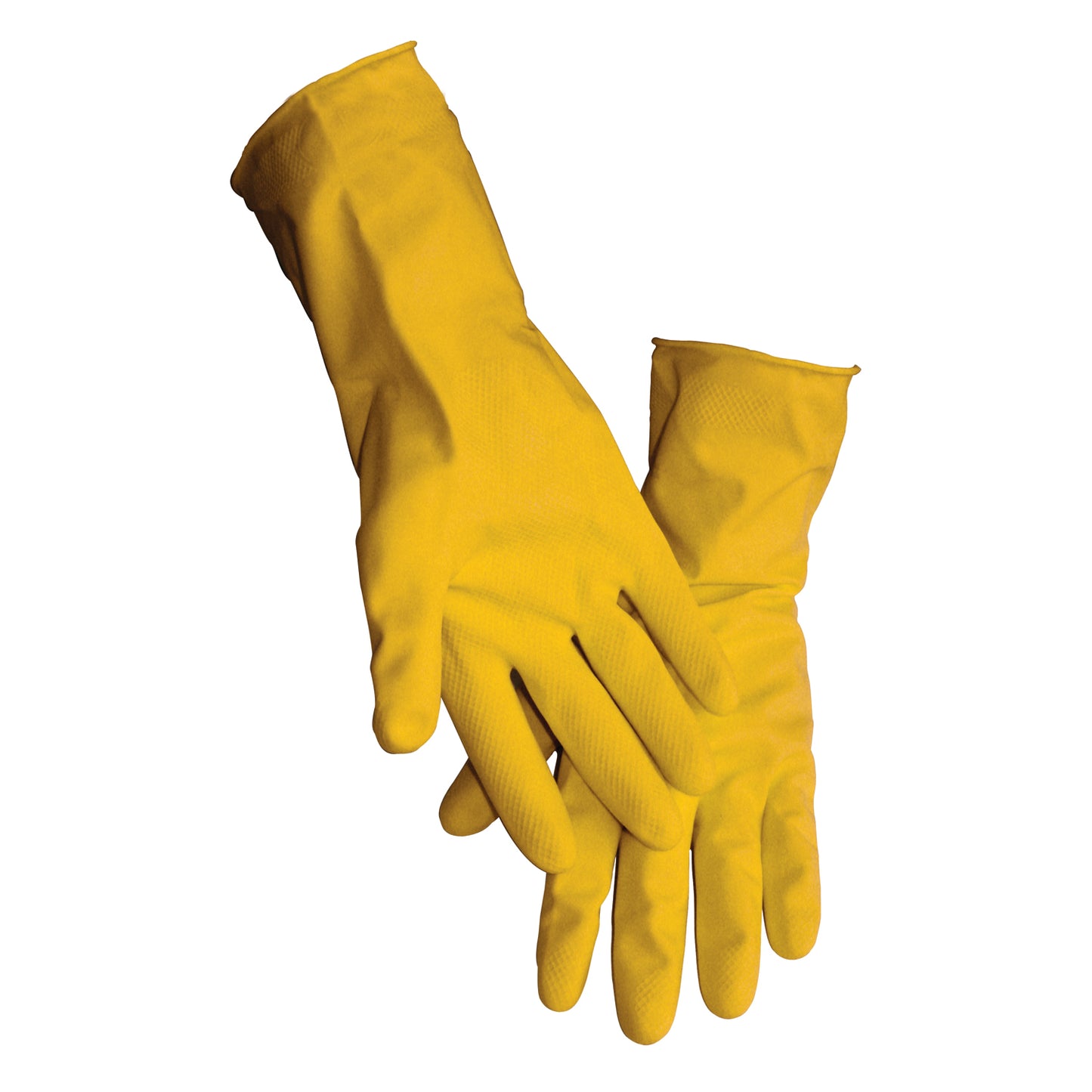 Latex Glove, Flock Lined, Yellow, Medium, 10 dz pr/cs