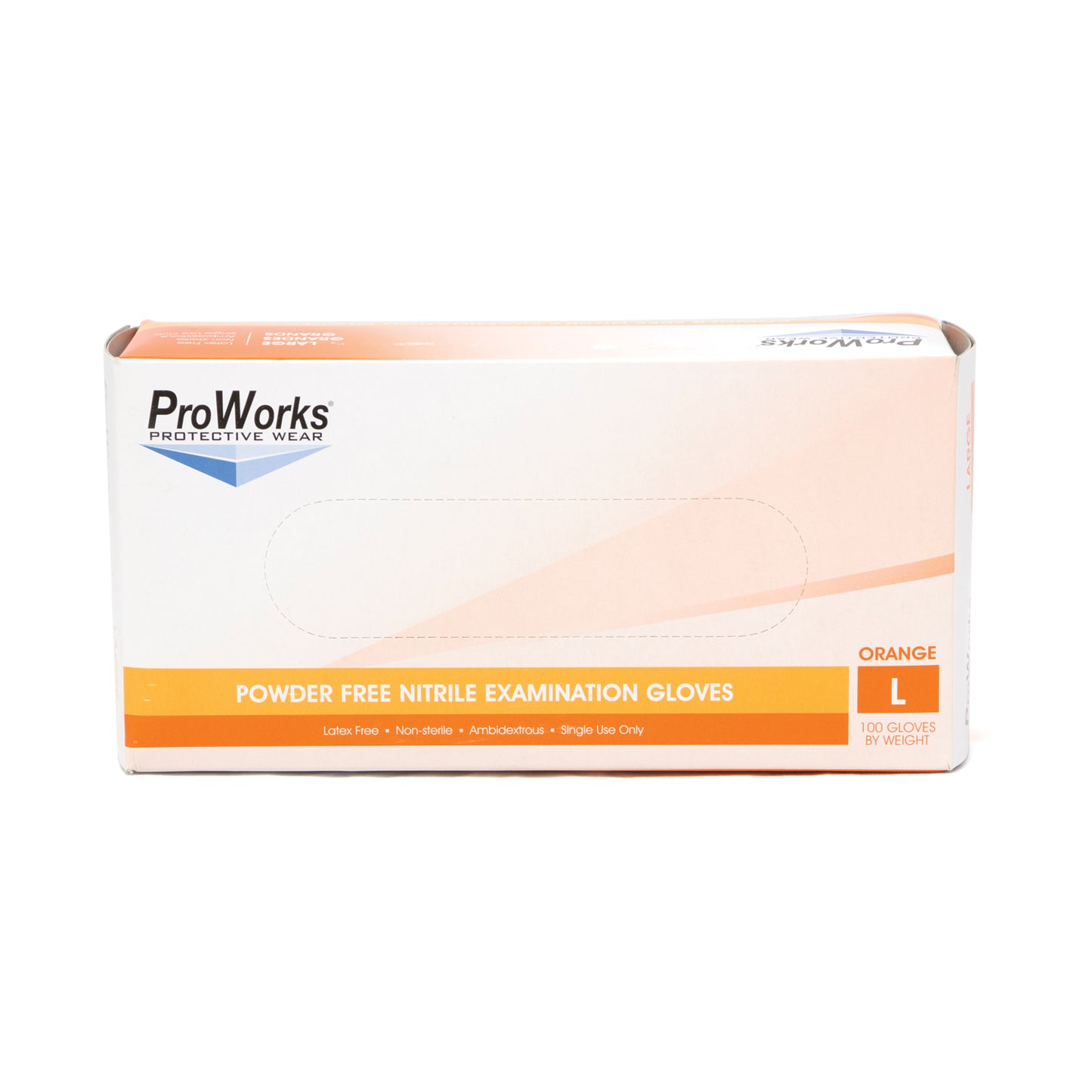 Exam Glove, Nitrile, Large, Orange, Powder-Free (PF), 100/bx, 10 bx/cs