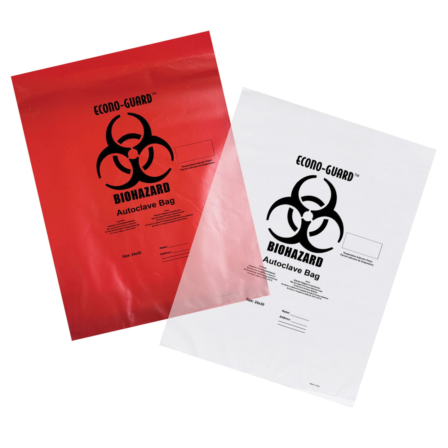 Autoclave Bag, 24" x 30", Red, 200 bg/cs