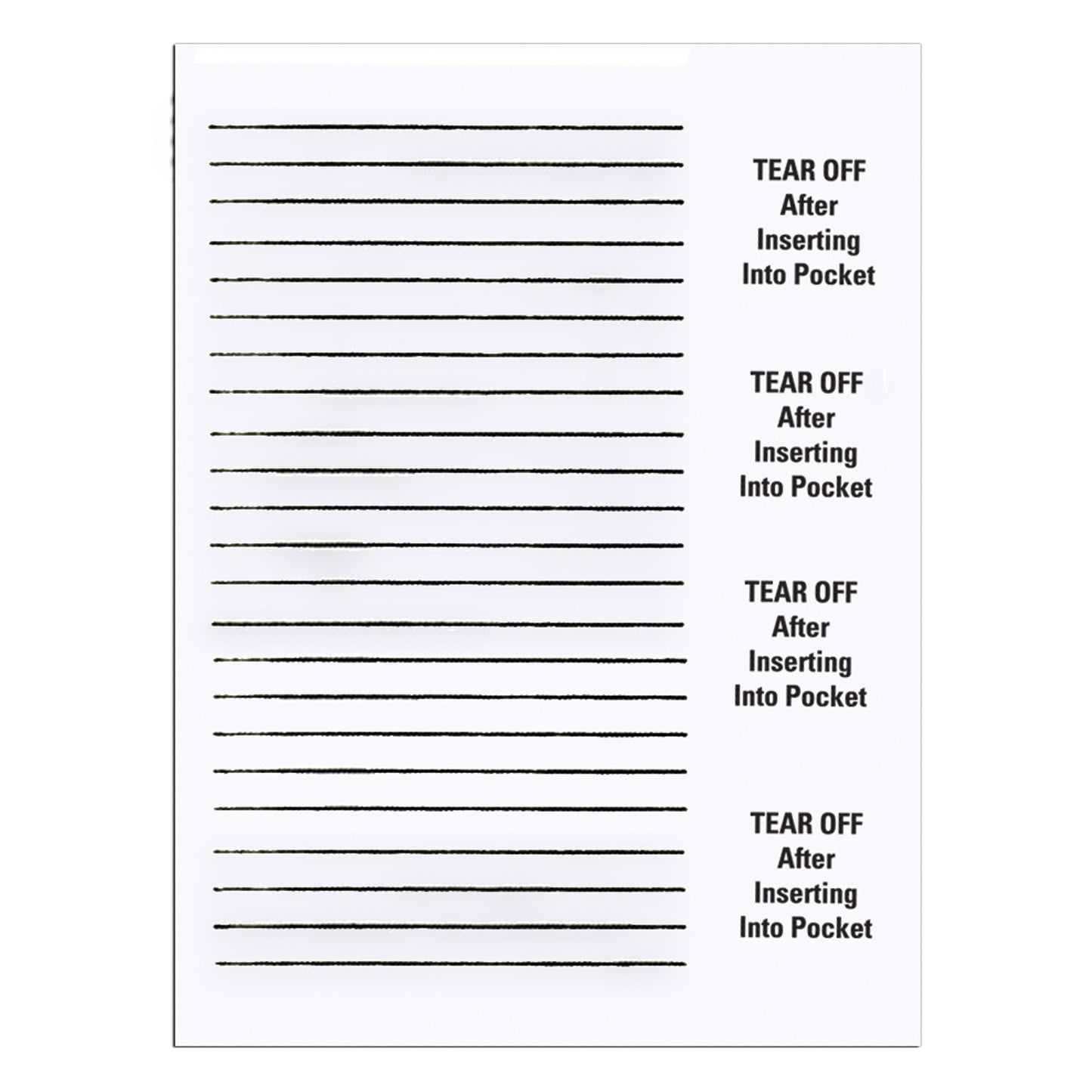 Insert Card For Bracelets 140-XX-PDM & 940-XX-PDJ, 500/bk