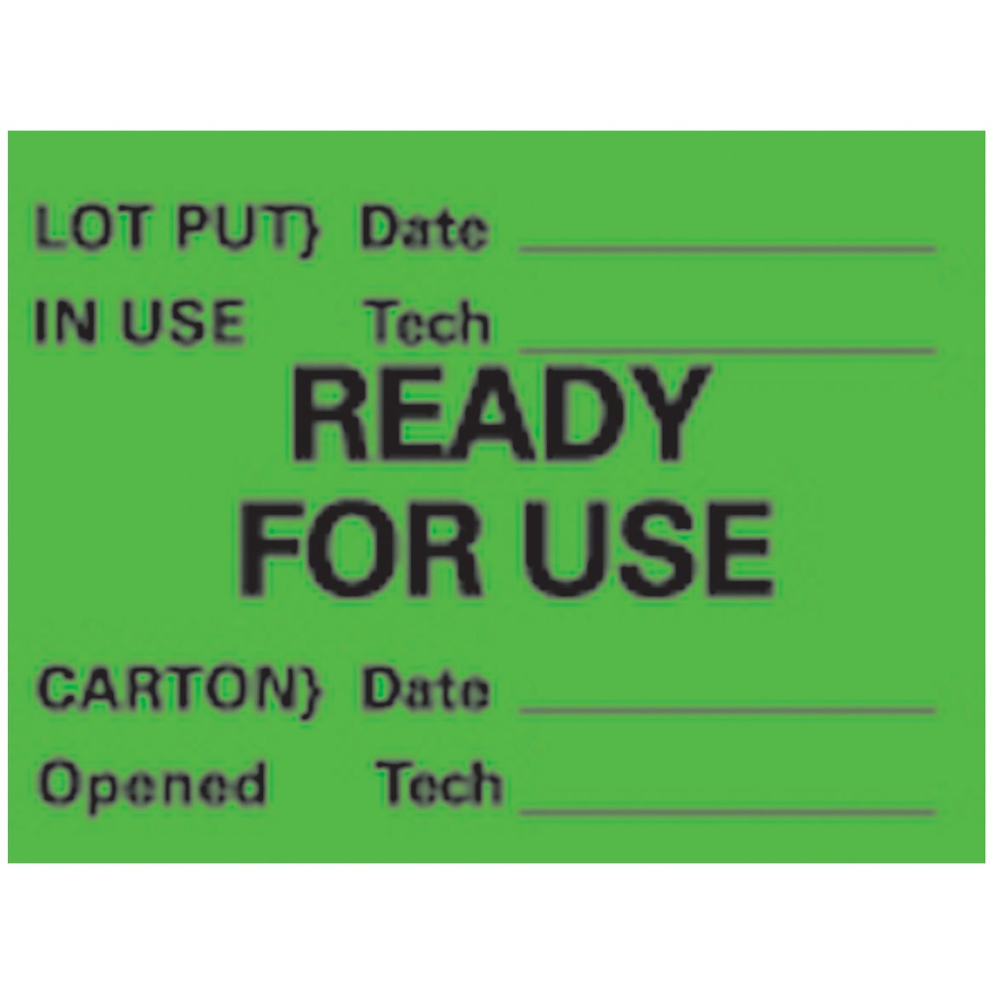 Automatic Chemical Analyzer Label, 1_" x 2", Green, 1000/rl