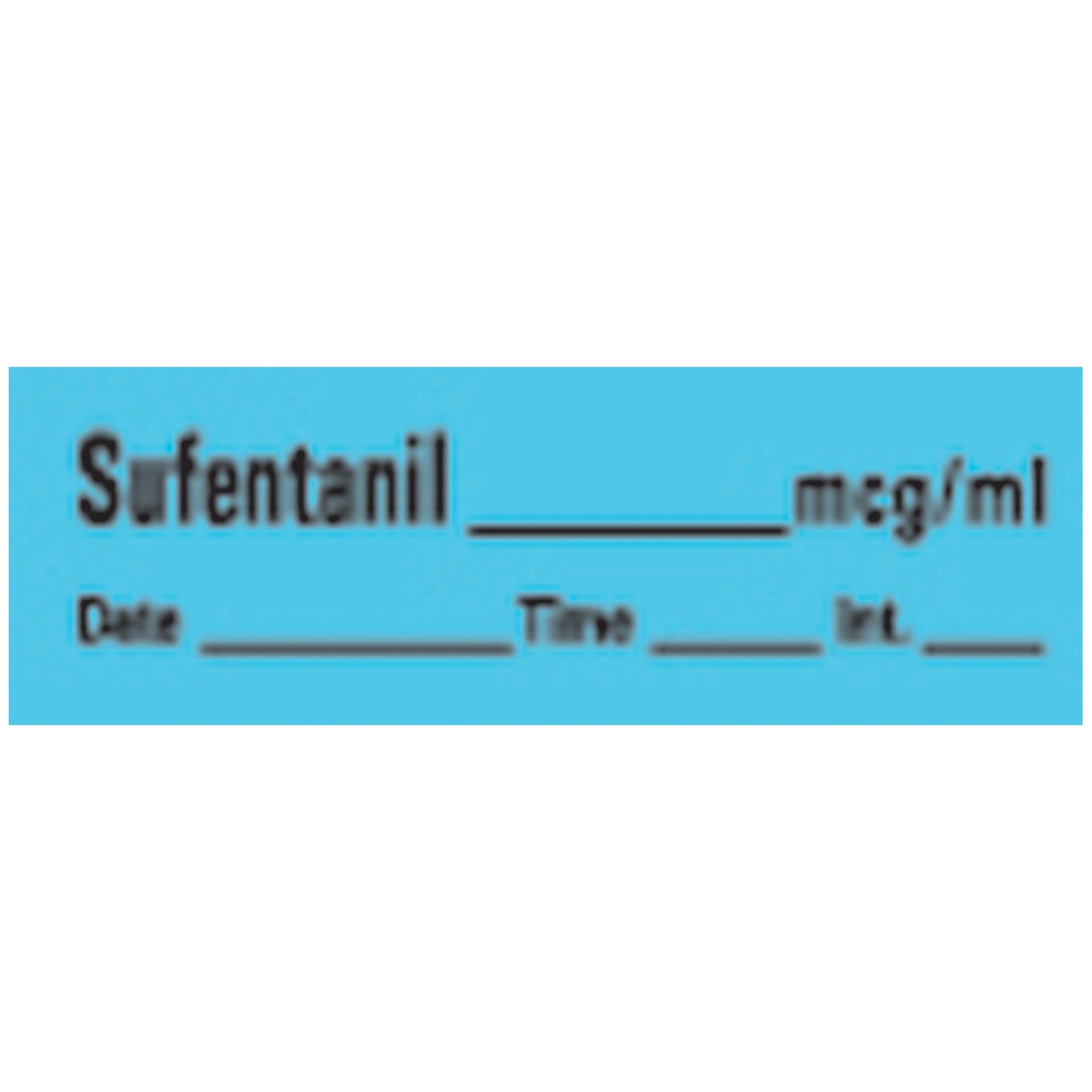 Sufentanil Syringe Labels, Blue, 500"/rl