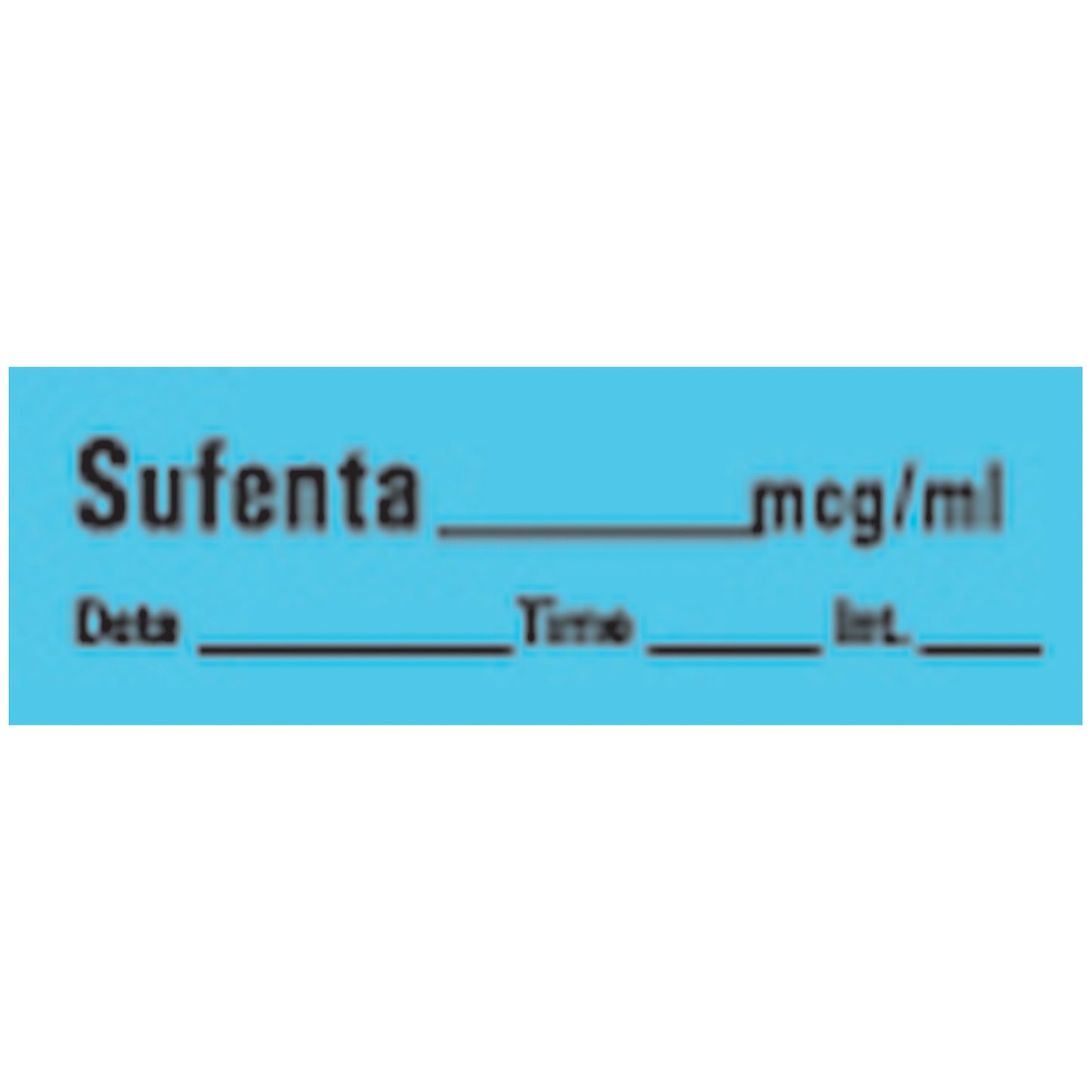 Sufenta Syringe Labels, Blue, 500"/rl