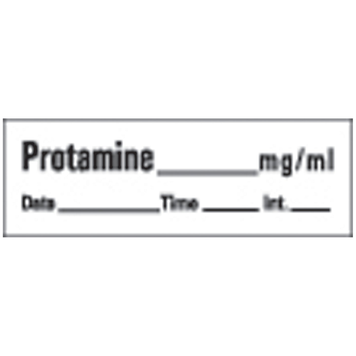 Protamine Syringe Labels, White, 500"/rl