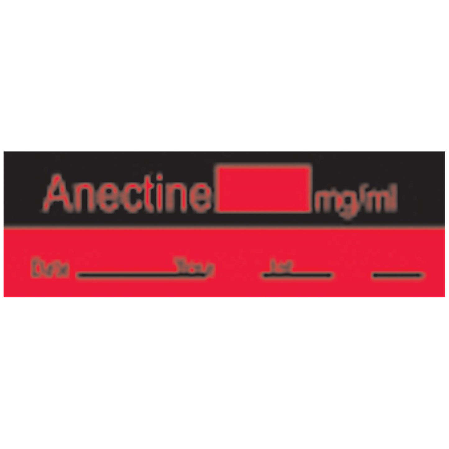 Anectine Syringe Labels, Fluorescent Red, 500"/rl