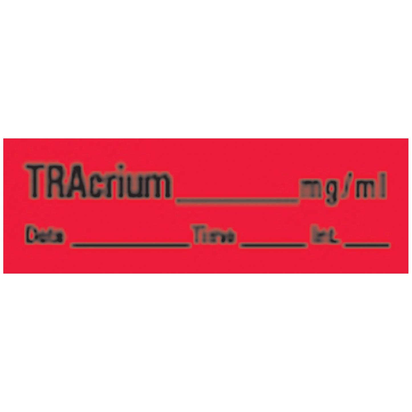 Tracrium Syringe Labels, Fluorescent Red, 500"/rl