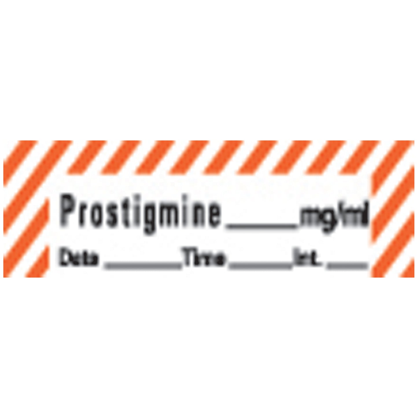Prostigmine Syringe Labels, White/ Red Stripes, 500"/rl