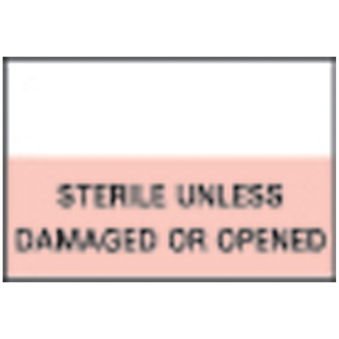 Single Ply Labels, 5/8" x 15/16", Autoclavable Adhesive, White/ Pink, "Sterile unless damaged or opened" Imprint, 1000/rl, 24 rl/bx