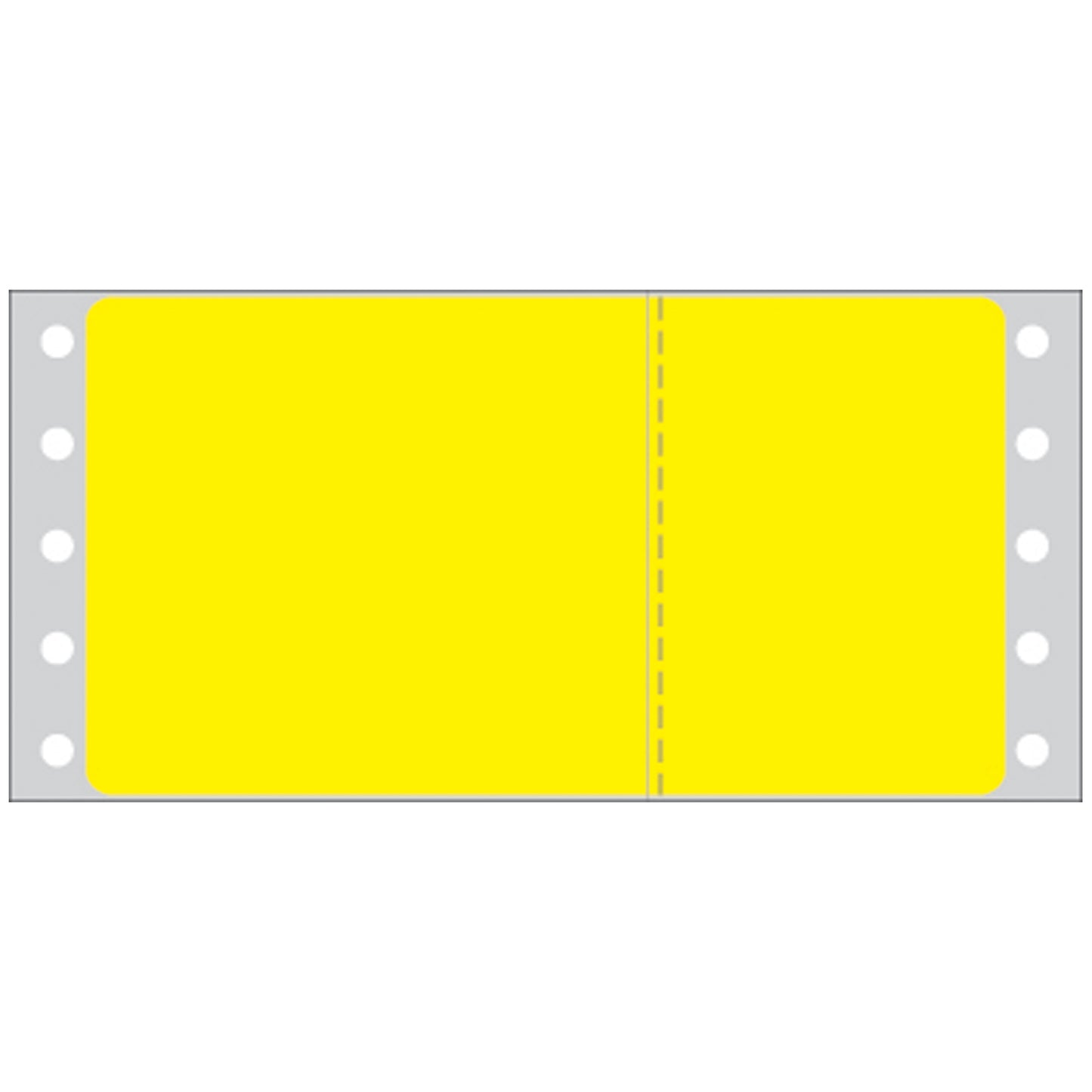 Labeling For General IV Administration For Dot Matrix Printers, 2 7/16" x 4_", Blank, Yellow, 2,500/bx