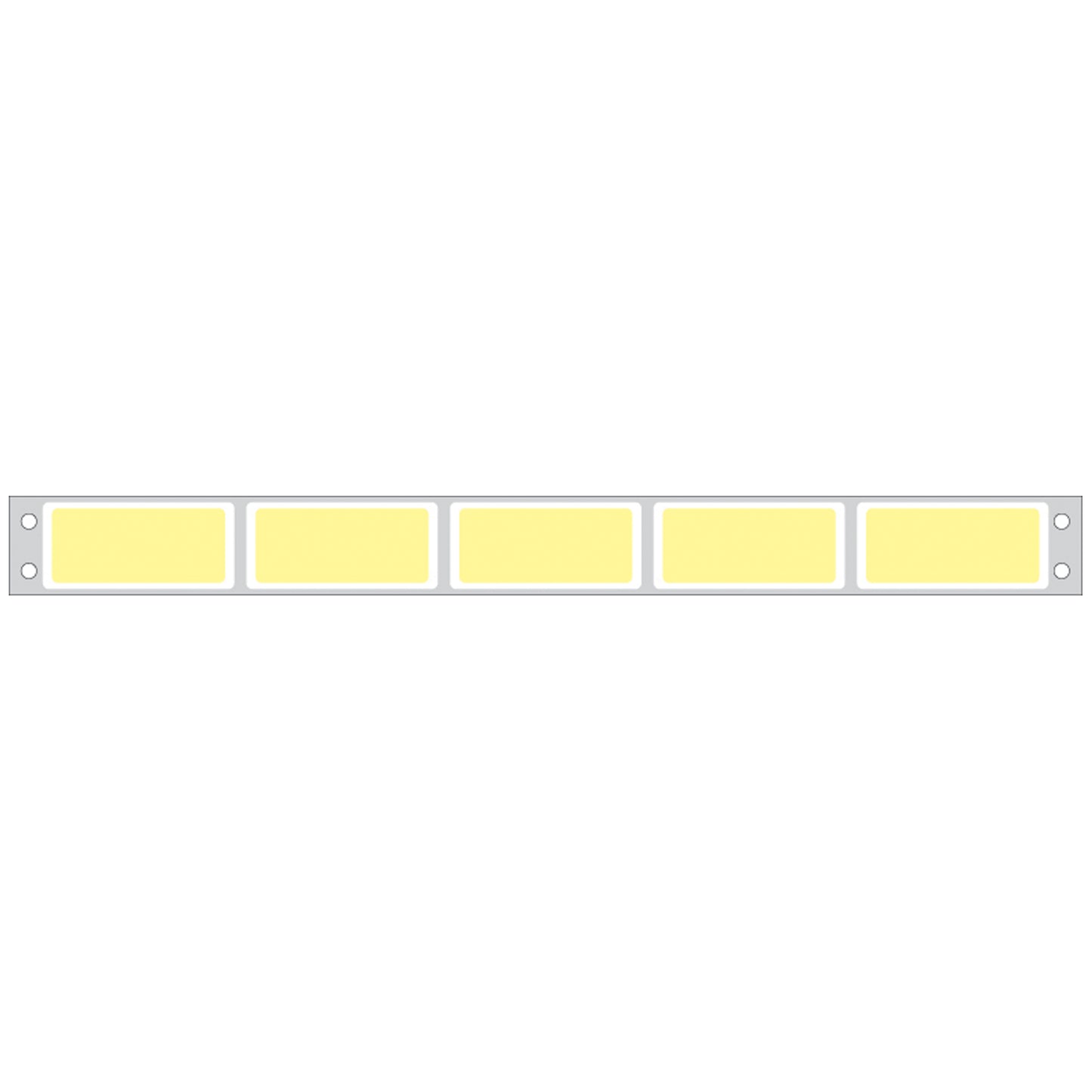Multi-Purpose Patient Charge Labeling, Piggyback, _" x 1_", Yellow, 5 Across (11" carrier width), 25,000/bx