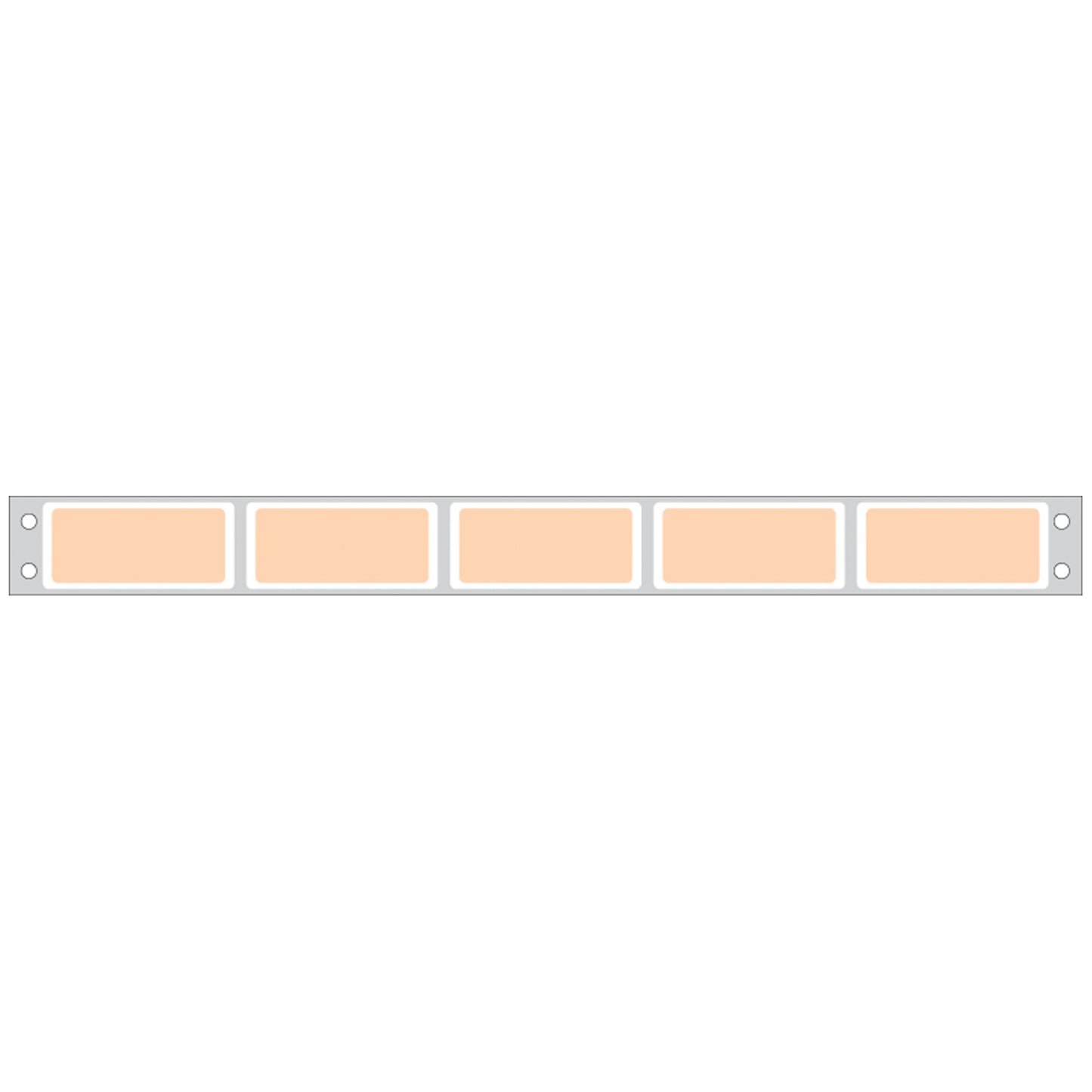 Multi-Purpose Patient Charge Labeling, Piggyback, _" x 1_", Orange, 5 Across (11" carrier width), 25,000/bx