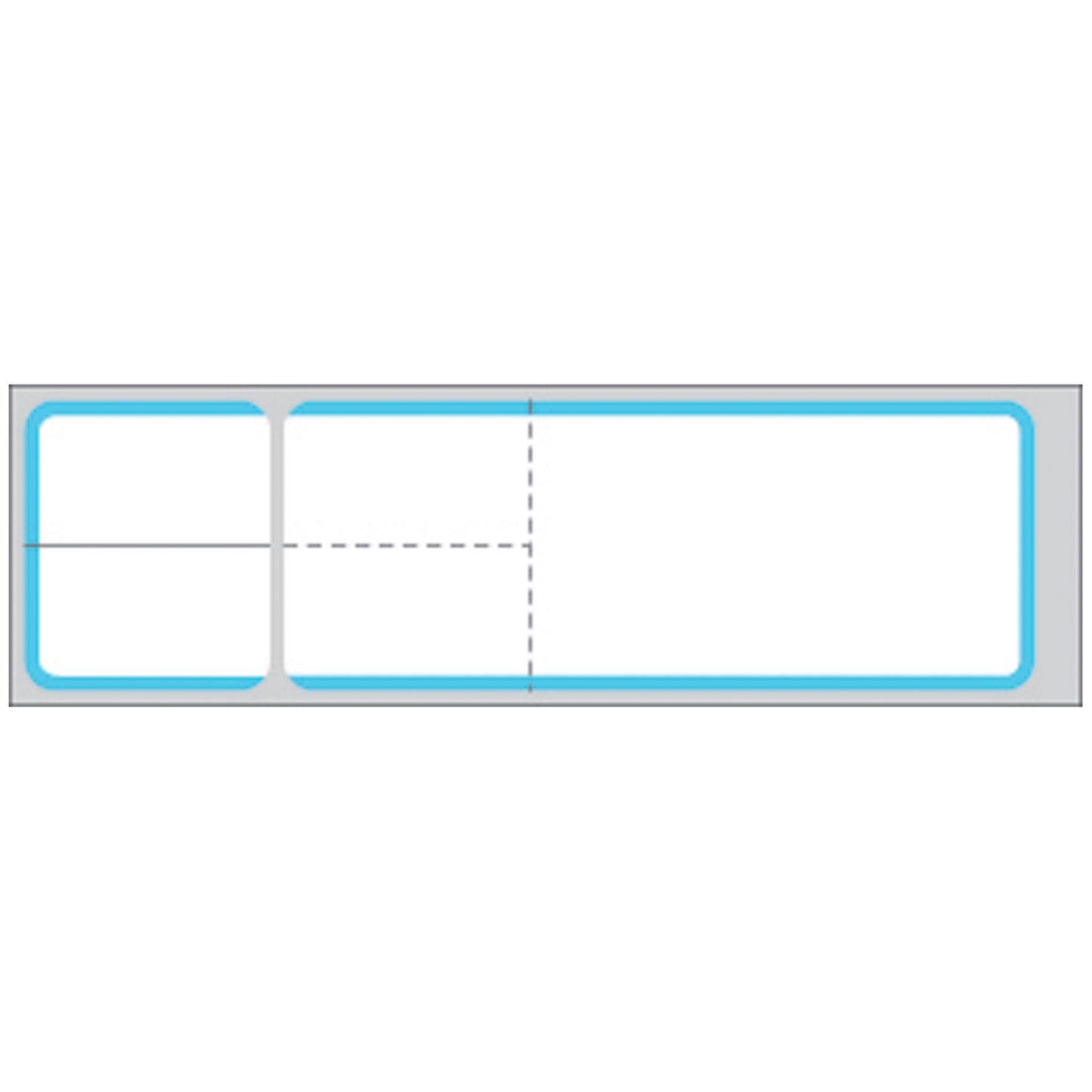 Labeling For Sunquest Lab Information Systems (the FLEXiLAB system), 1 3/16" x 4 1/8", Blue Border, Infrared Thermal Glove Adhesive Labels For Direct Thermal Printers (4_" carrier width), 4,300/rl, 2 rl/bx