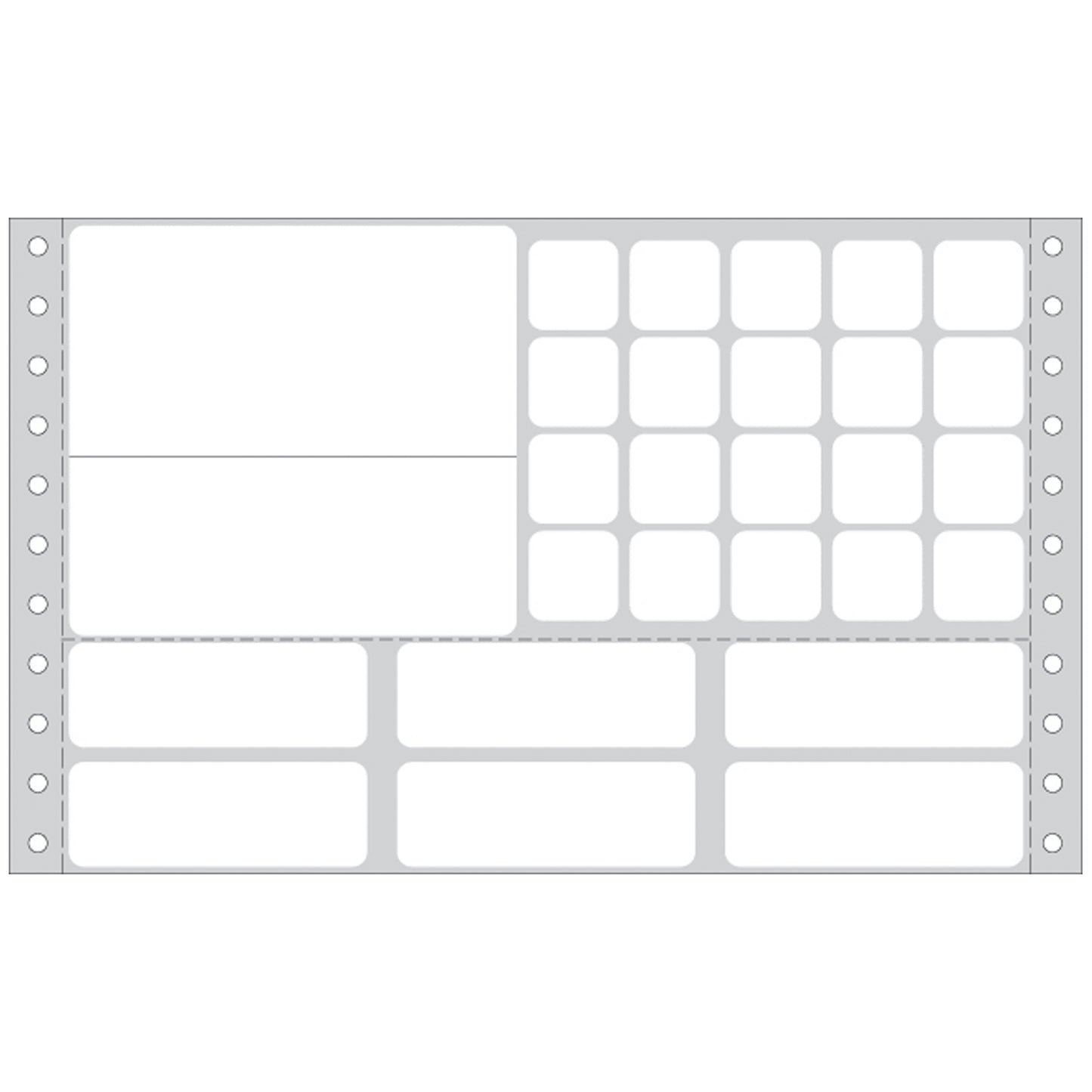 Labeling For Sunquest Lab Information Systems (the FLEXiLAB system), 5_" x 8 3/16" (Work Card, All Label Form), Glove Adhesive Labels For Dot Matrix Printers (9" carrier width), 1,000/bx