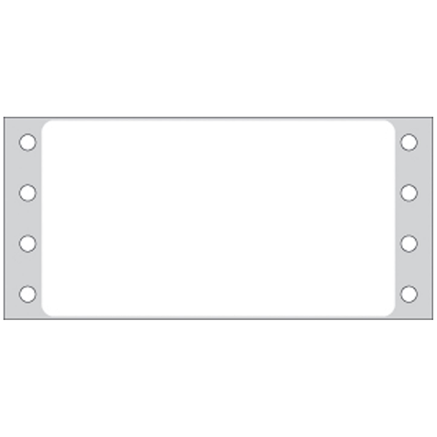 Litho Blank White Labels, Permanent Adhesive, 1 15/16" x 3_", 1 Across, 5,000/bx
