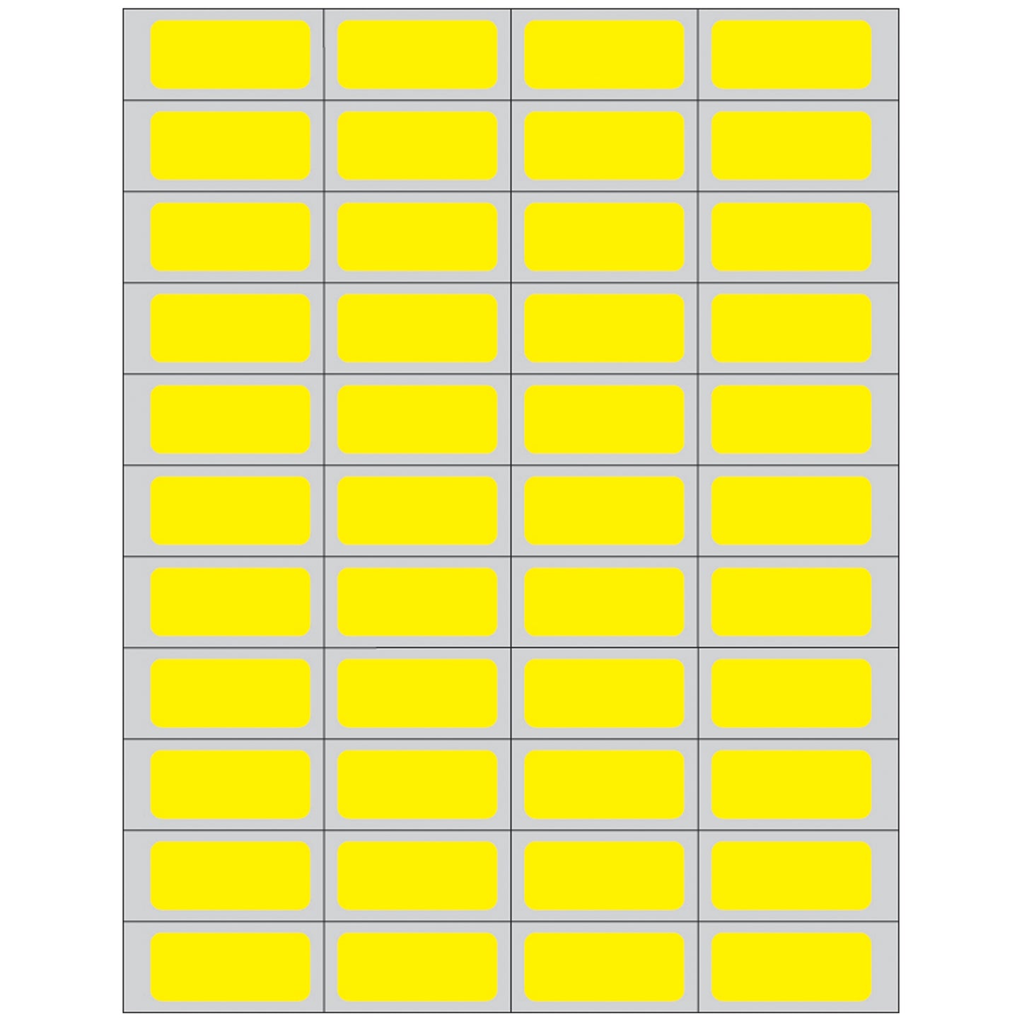 Patient Charge Labels, _" x 1_", Yellow, 11,000/bx