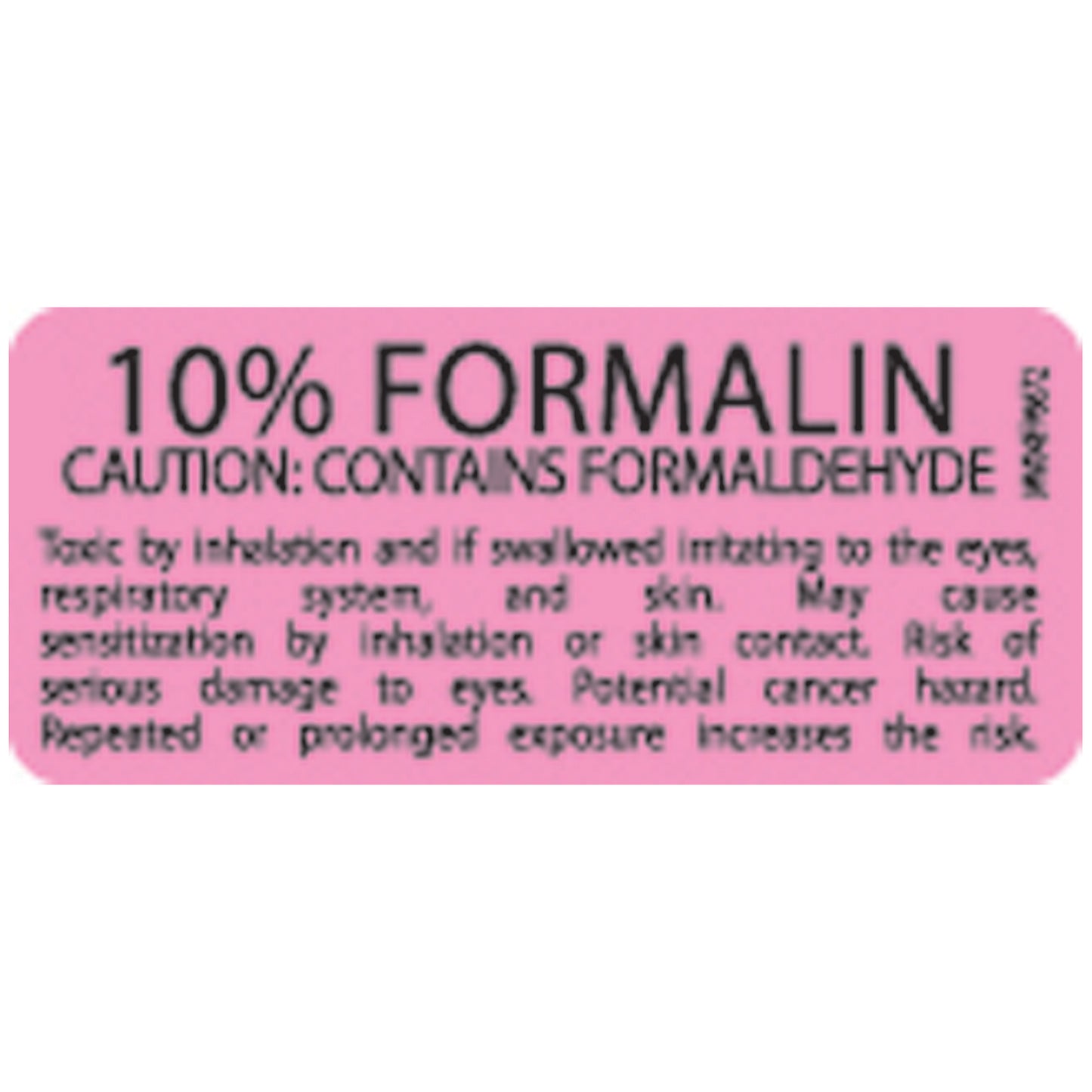 10% Formalin Labels For The Laboratory, 2_" x 1", Fluorescent Pink, 420/rl