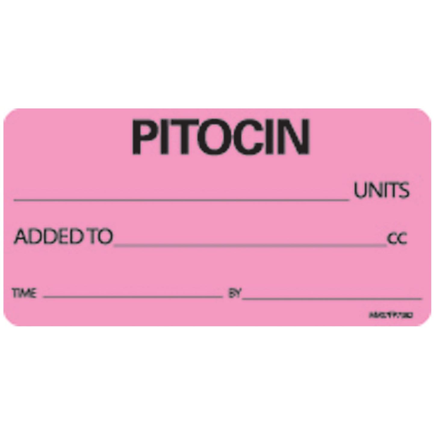 Pitocin Labels For Nursing, 2 15/16" x 1_", Fluorescent Pink, 333/rl