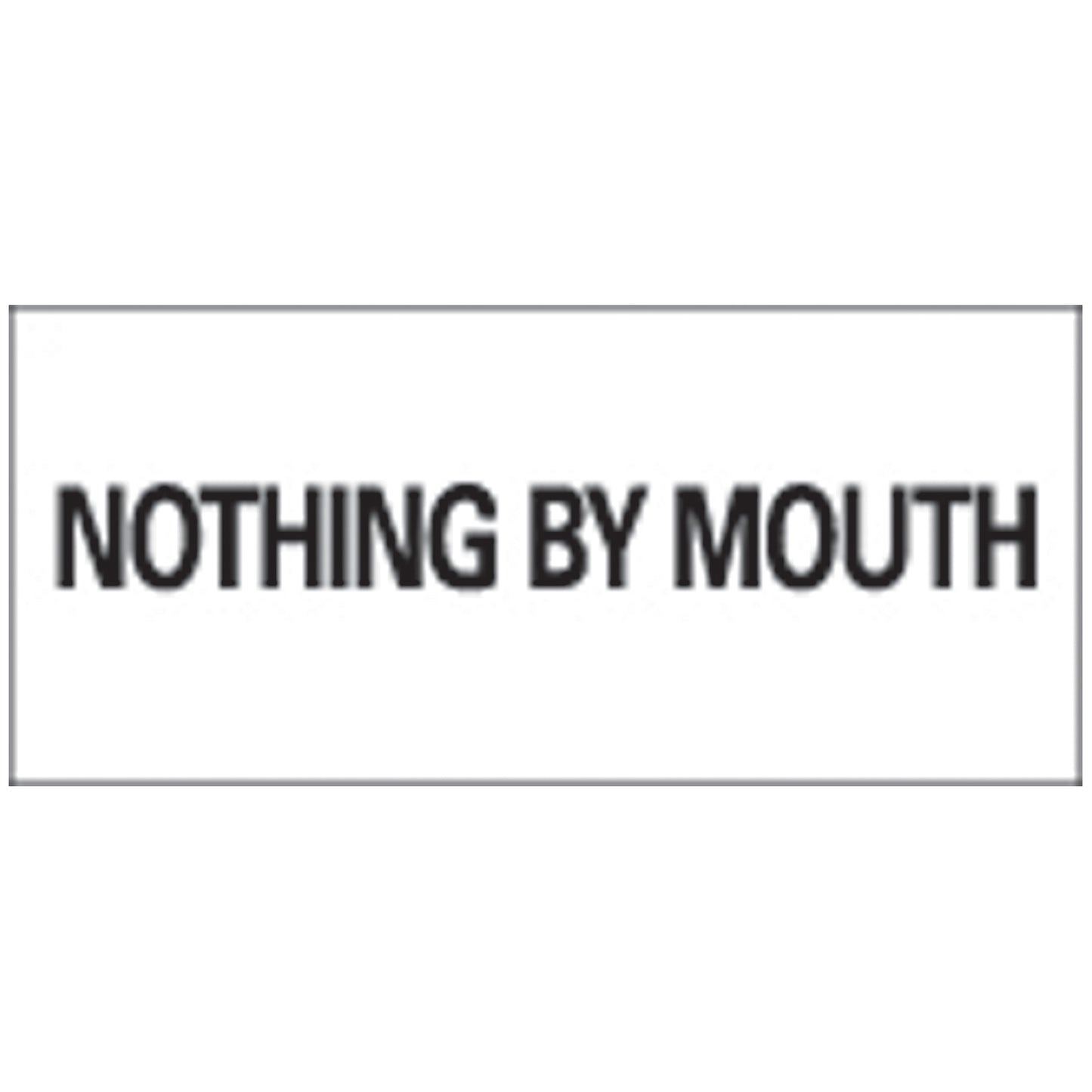 Nothing By Mouth Patient Chart Labels, 1" x 2_", White, 222/rl