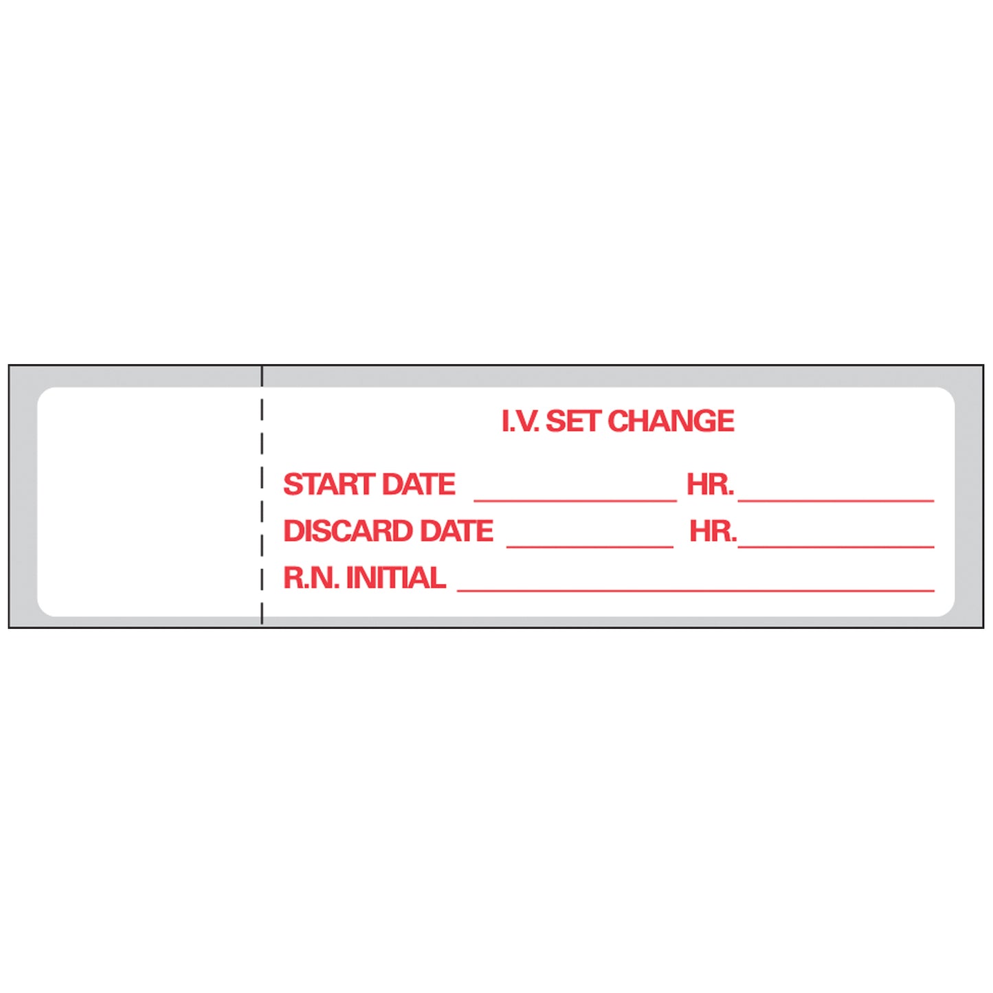 IV Tubing Labels, _" x 3", 1,000/rl