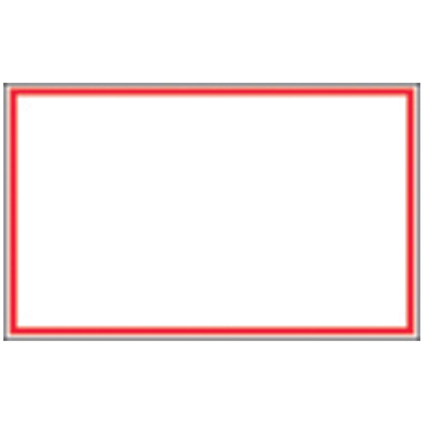 Tape Labels, 1 5/8" x 1" Red Border