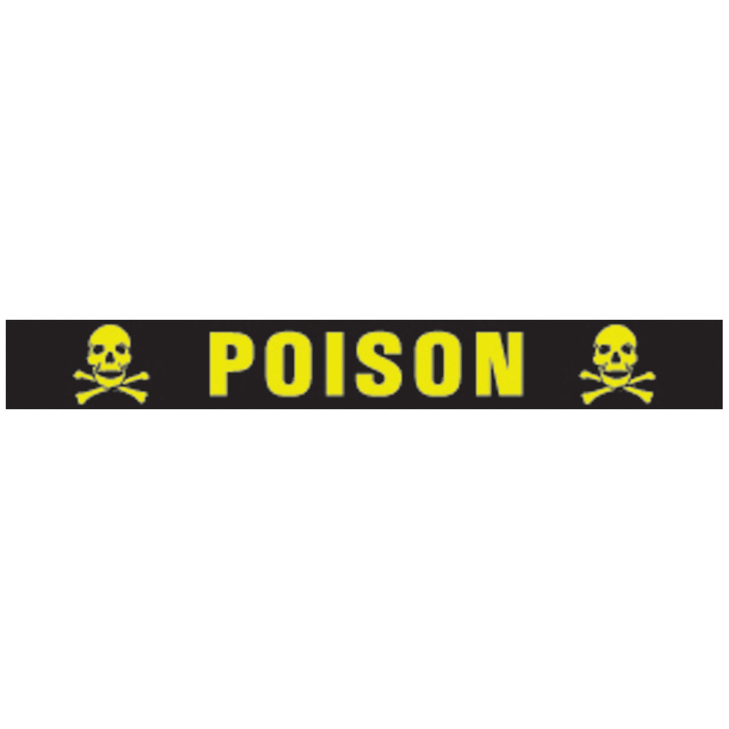 Poison Hazard Warning Label, 4" x _", Chartreuse, 500"/rl