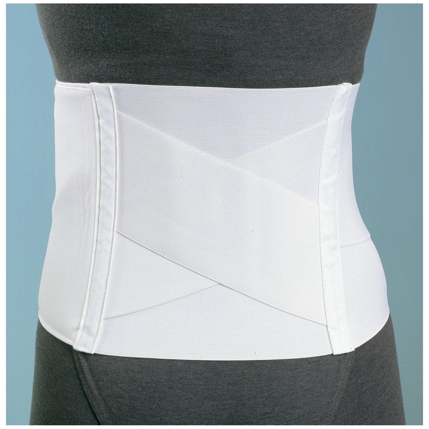 Criss-Cross Binder Support, White, 28"-50" Waist, Universal Size
