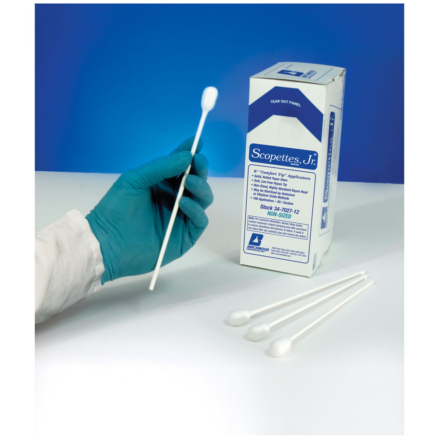 Single Ended, Large Tip 8" Applicator, 100/bx, 12bx/cs