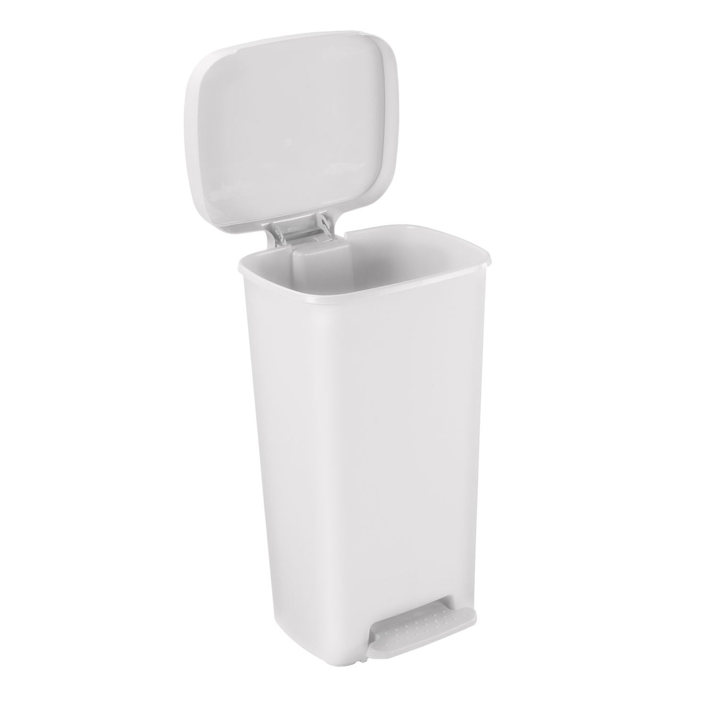 Waste Can, 52 Qt, Rectangular, White